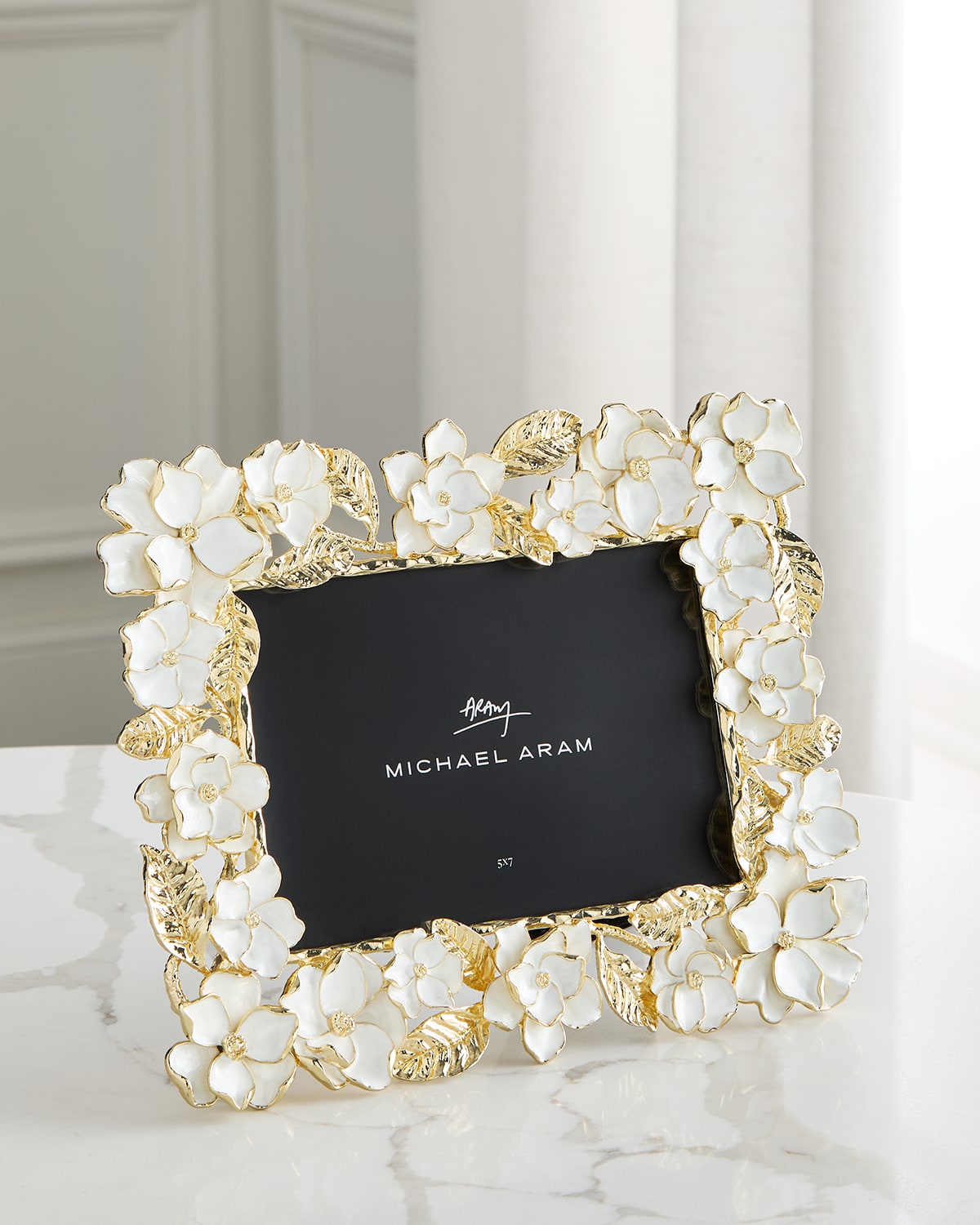 Michael Aram Gardenia Sculpted Frame, 5" X 7" In Whitegold
