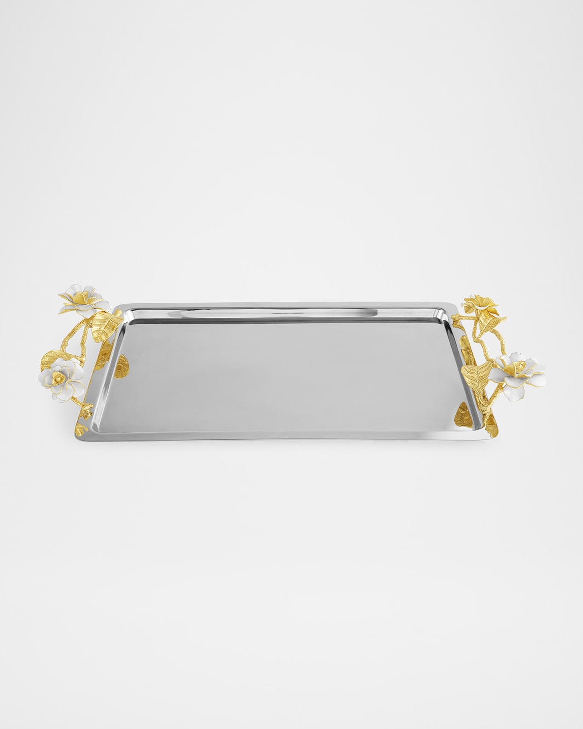 Michael Aram Gardenia Serving Tray In Silver