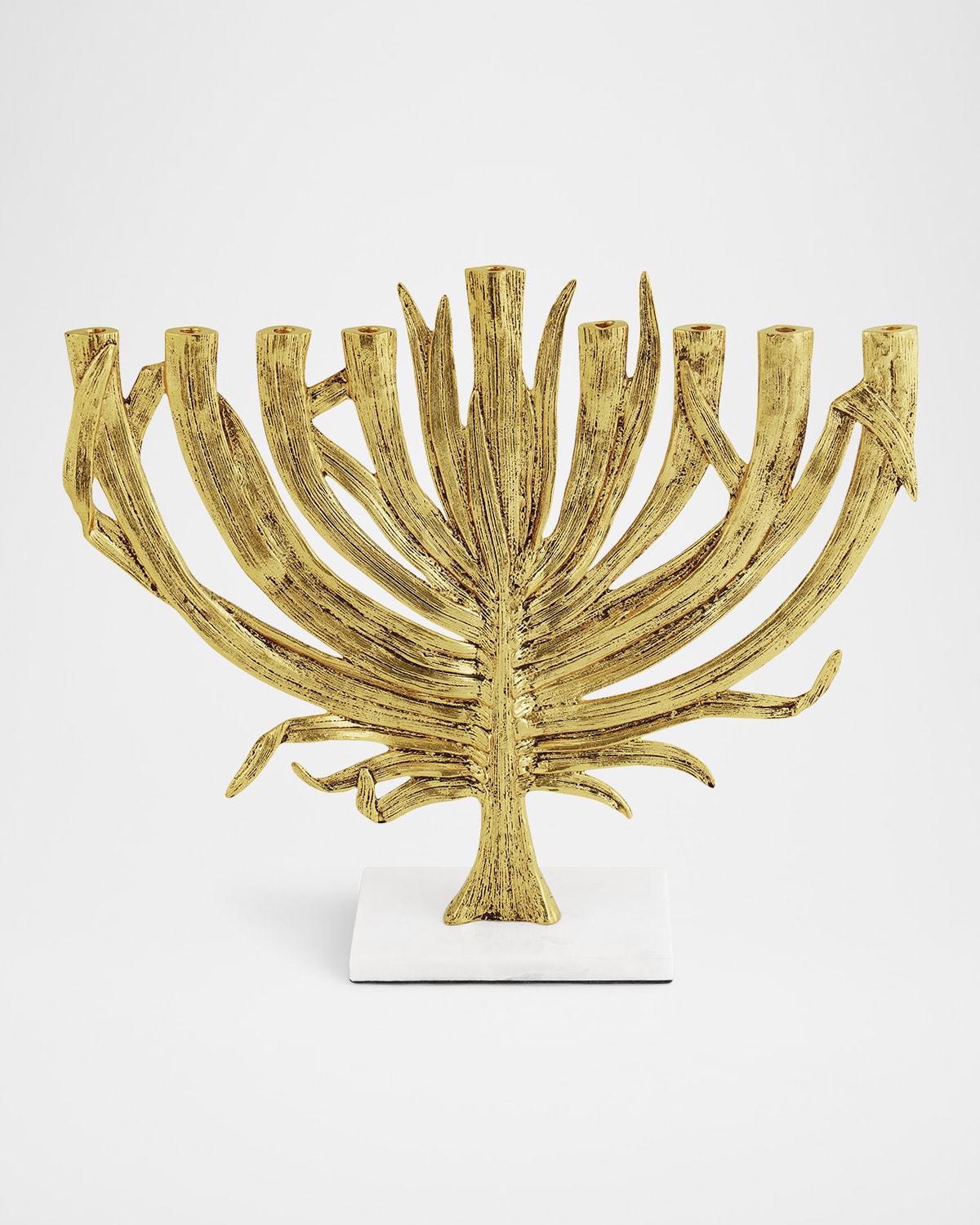 Michael Aram Palm Medium Menorah In Gold