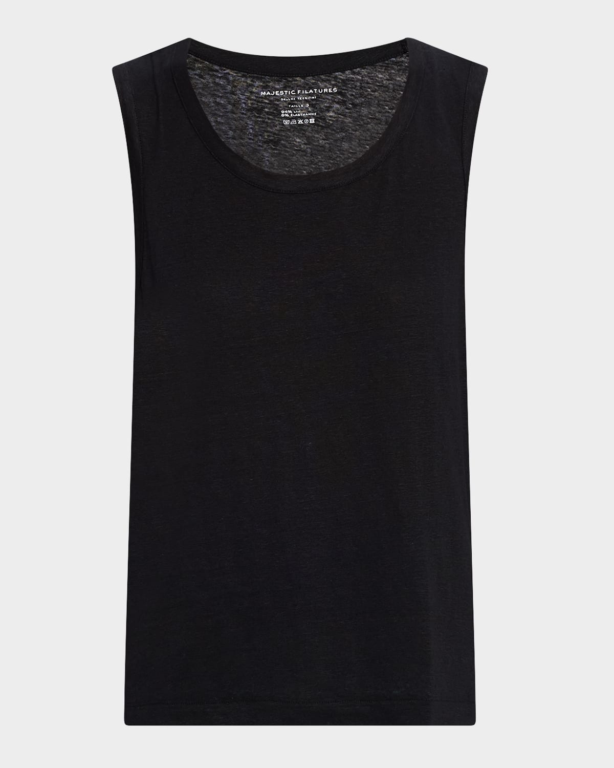 Majestic Crewneck Stretch Linen Tank