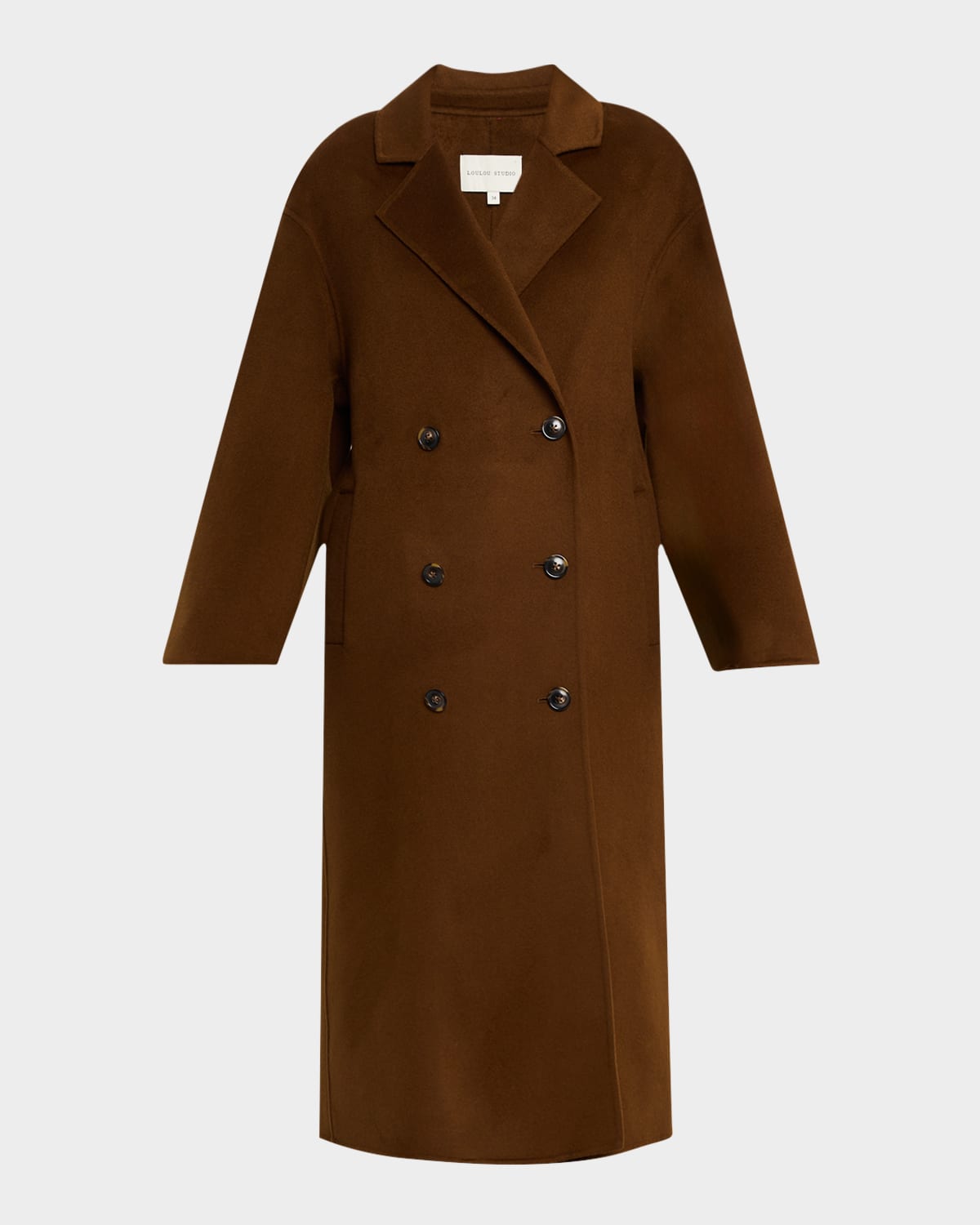 LOULOU STUDIO BORNEO DOUBLE-BREASTED WOOL-CASHMERE COAT 