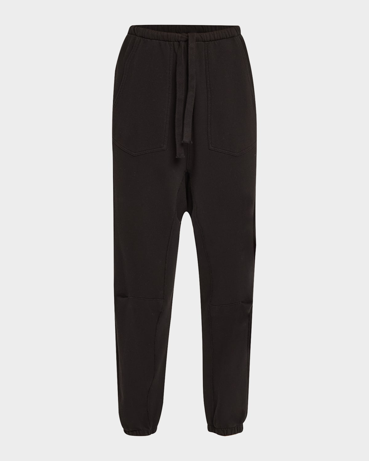 Nili Lotan Nolan Cropped Cotton-jersey Track Pants In Dulce Sweatpant