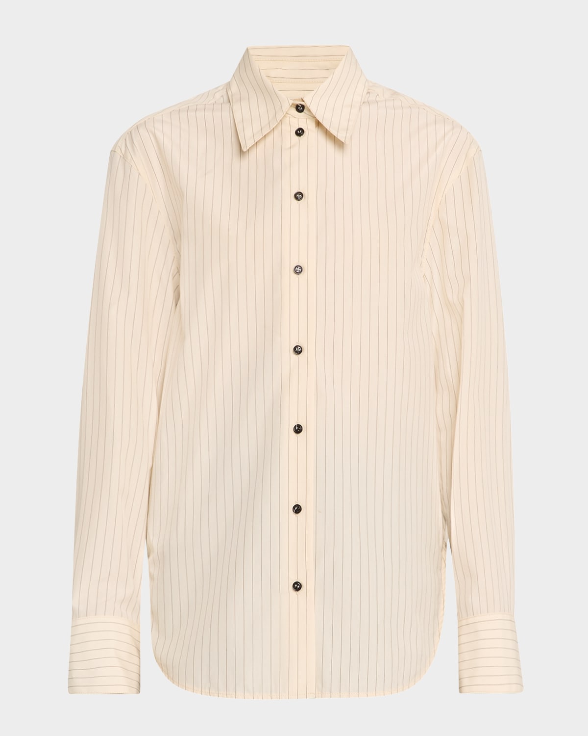 LOULOU STUDIO ALIM STRIPED BUTTON-DOWN SHIRT 