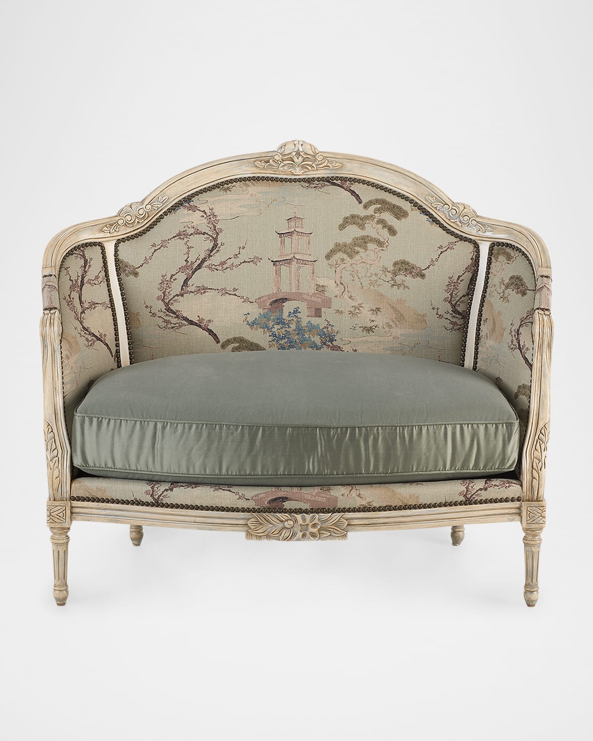 Massoud Gilmore Settee In Green