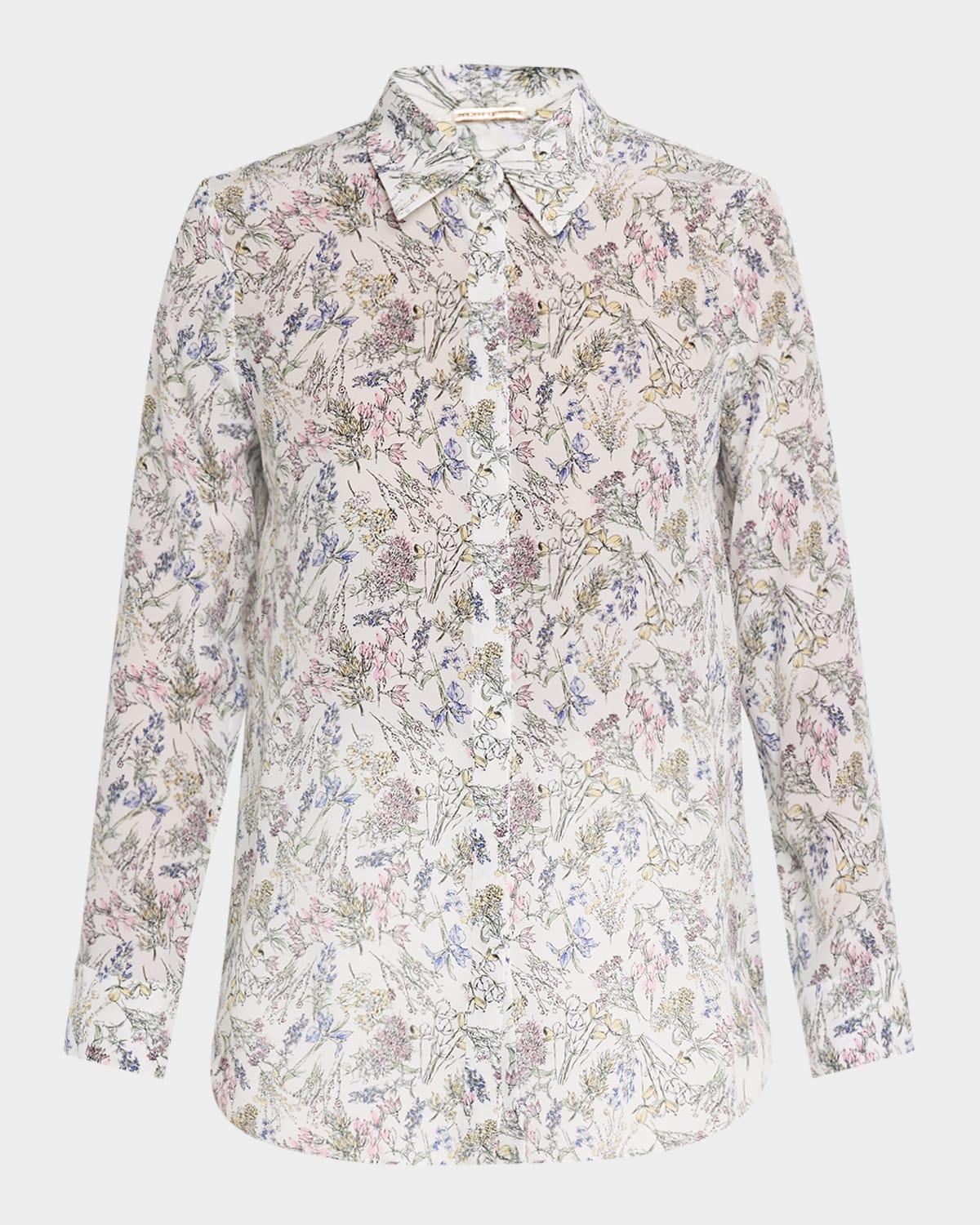Adam Lippes Mathias Floral-print Crepe De Chine Button-down Shirt In Ivory Floral