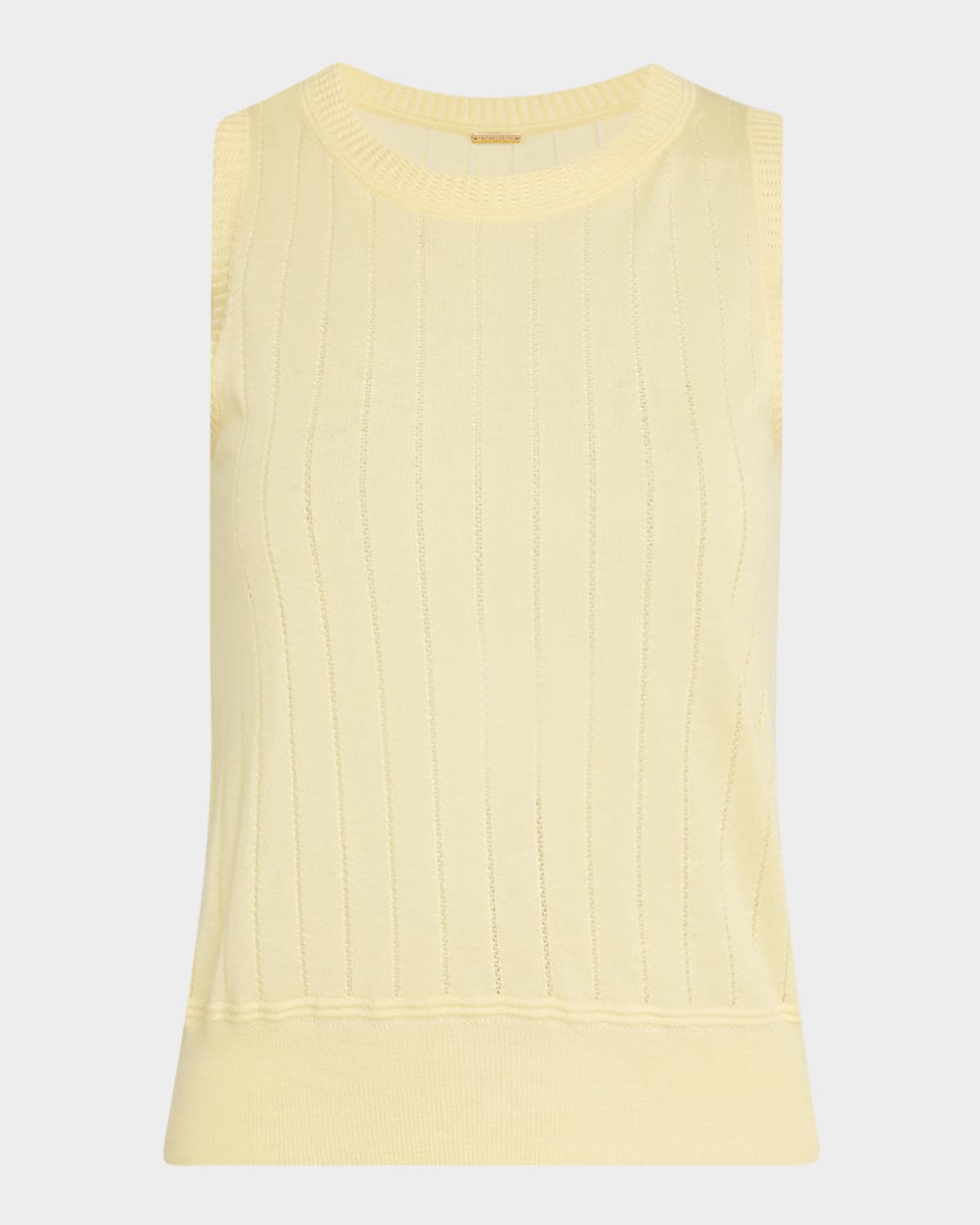 Adam Lippes Pointelle Silk Shell In Beurre