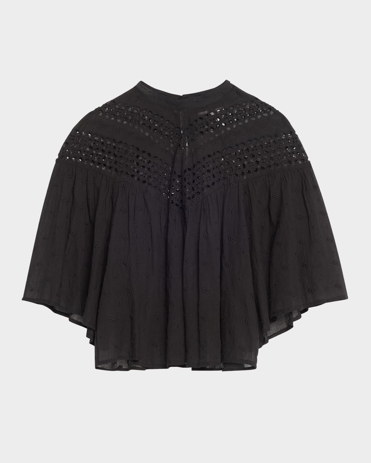 Nili Lotan Mikki Embroidered Broderie Anglaise Cotton-voile Blouse