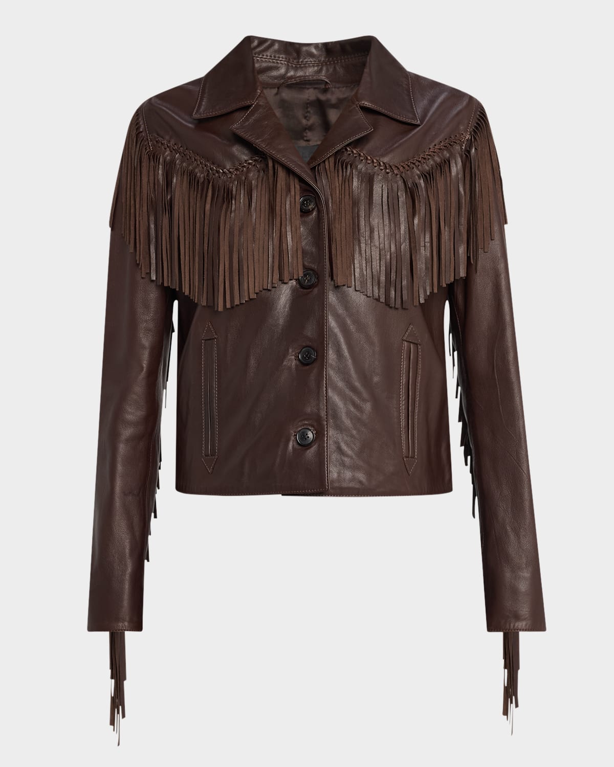 Eloi Leather Fringe Jacket