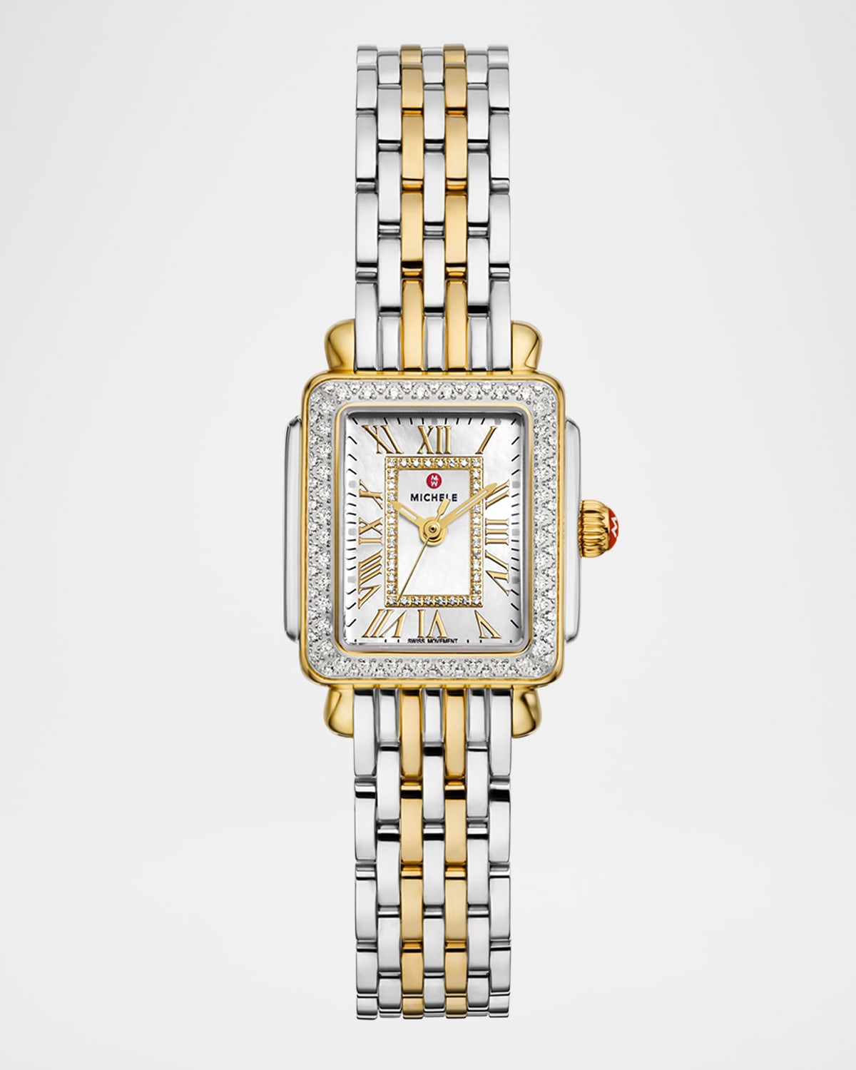 Deco Madison Mini Diamond Two-Tone 18K Gold-Plated Bracelet Watch