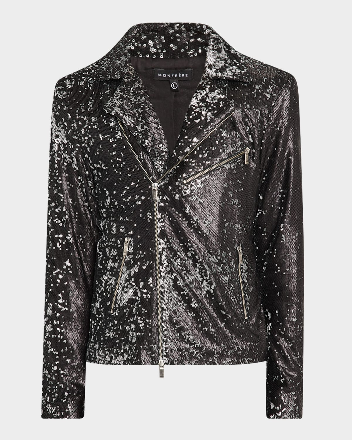 Men's Blake Noir Paillette Moto Jacket