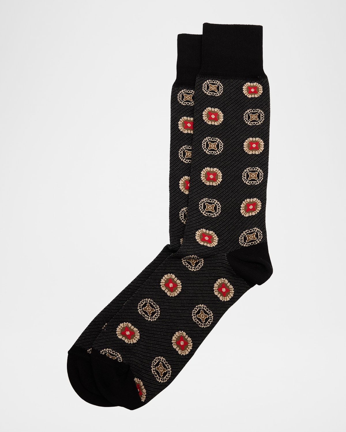 Men's Oval Birdseye Oxford Cotton Crew Socks