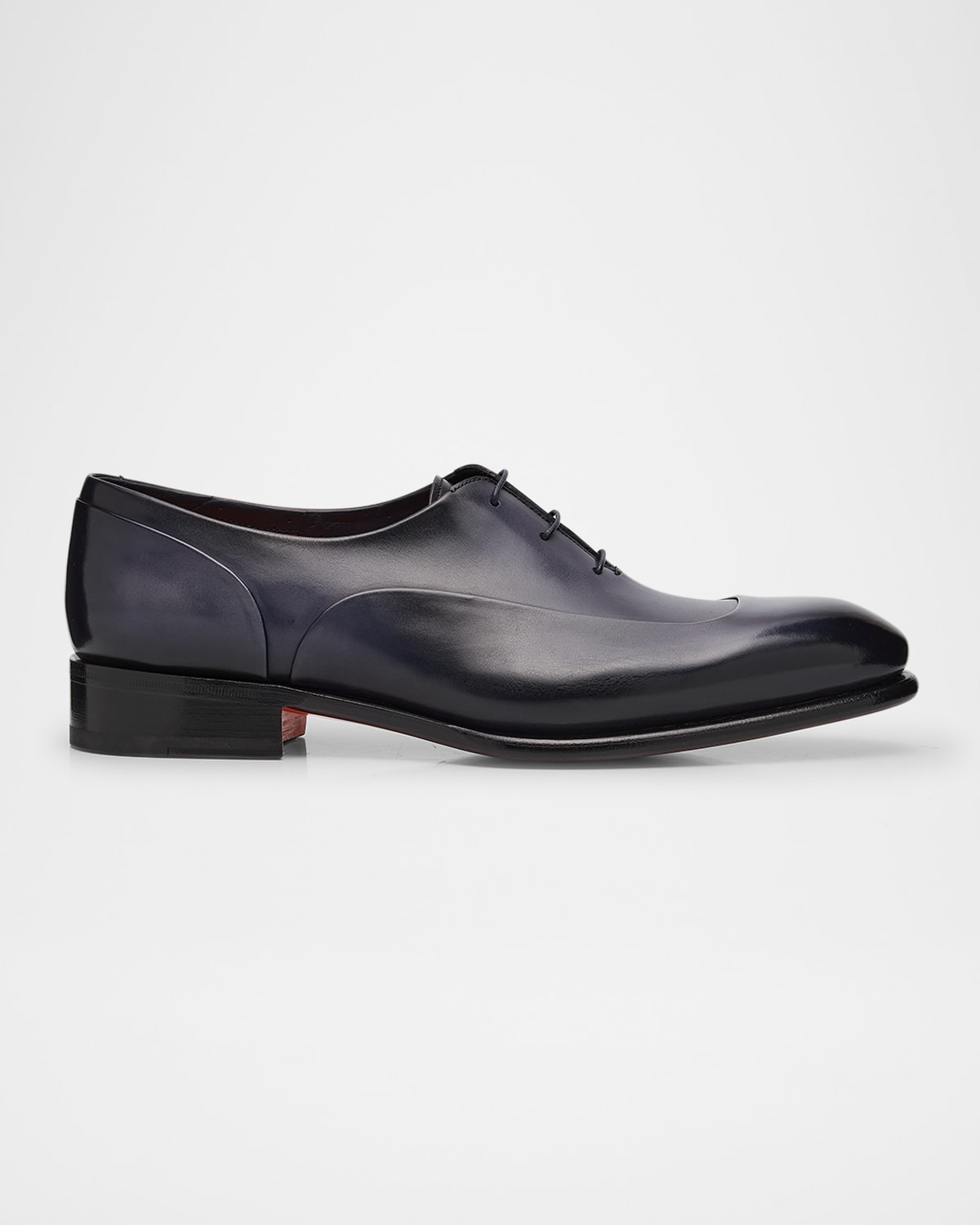 Santoni Men's Mirage Handburnished Leather Oxfords In Blue