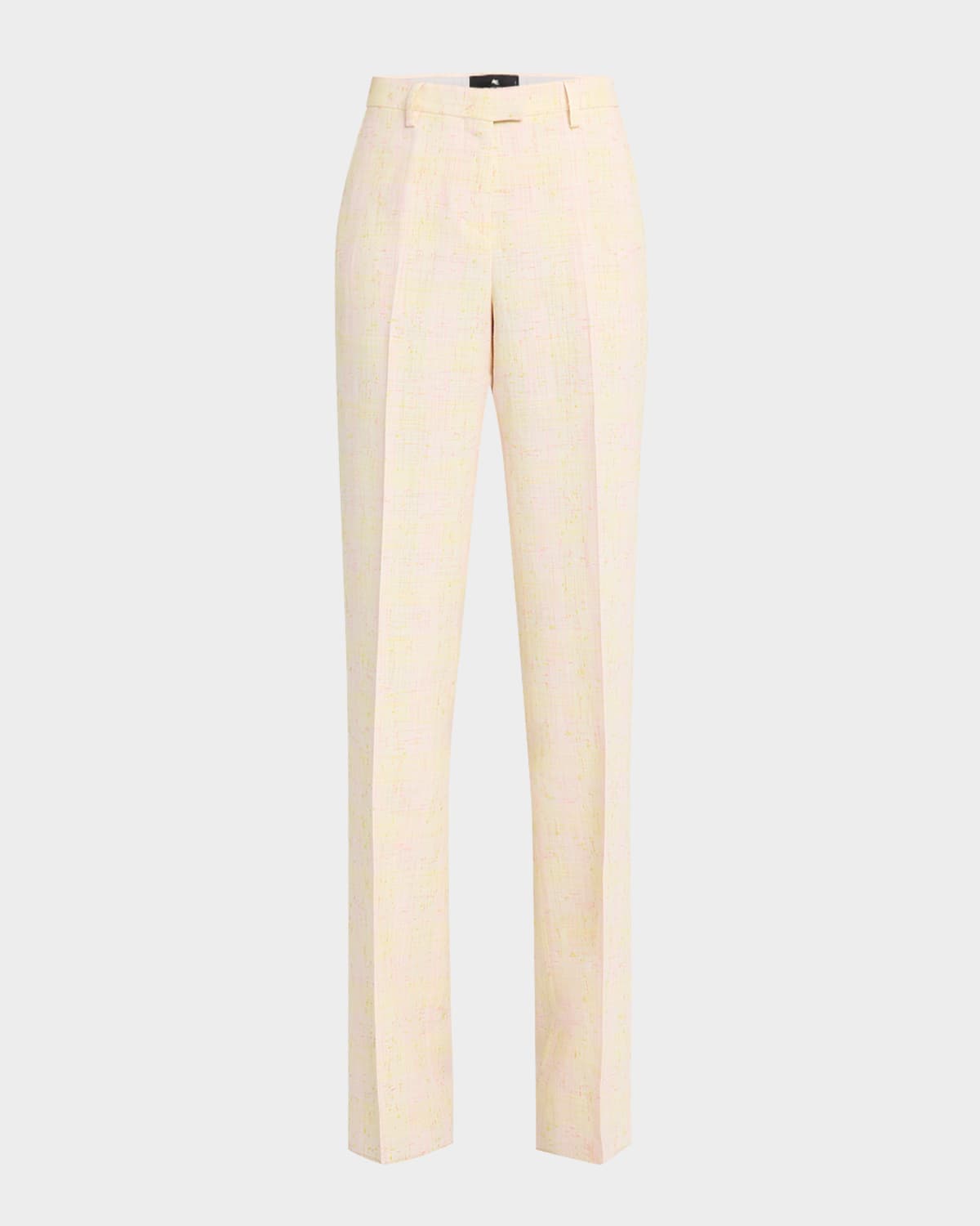 Etro Iridescent Tweed Straight-Leg Trousers
