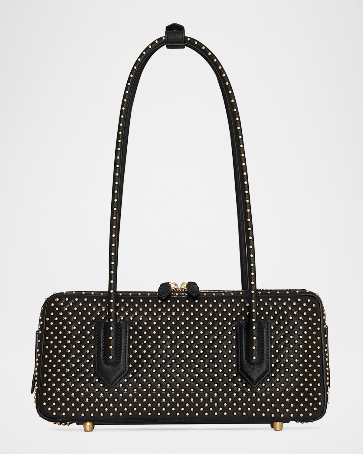 Rebecca Minkoff The Brief Studded Leather Shoulder Bag In Black