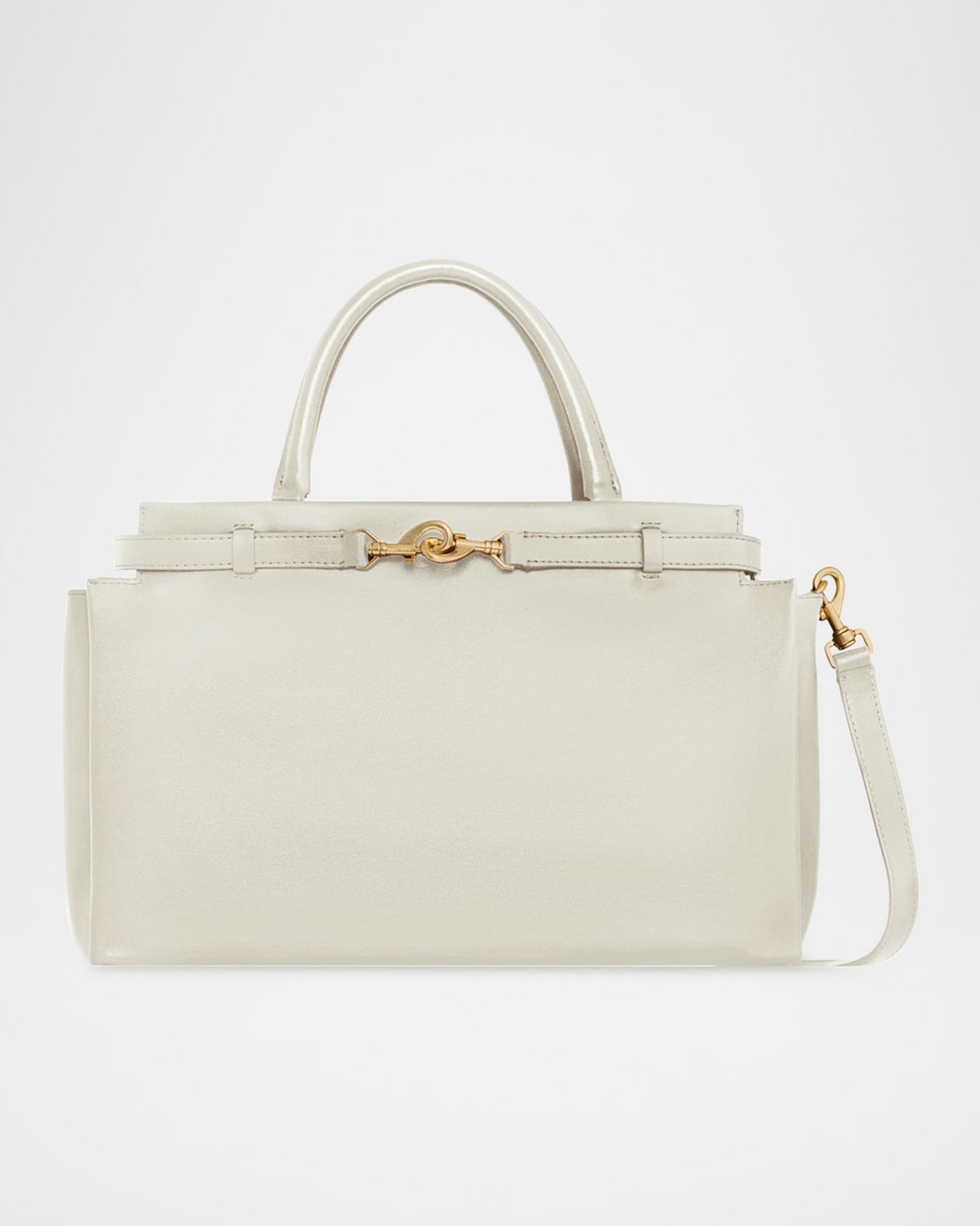 Rebecca Minkoff Insider Leather Shoulder Bag In Porcelain