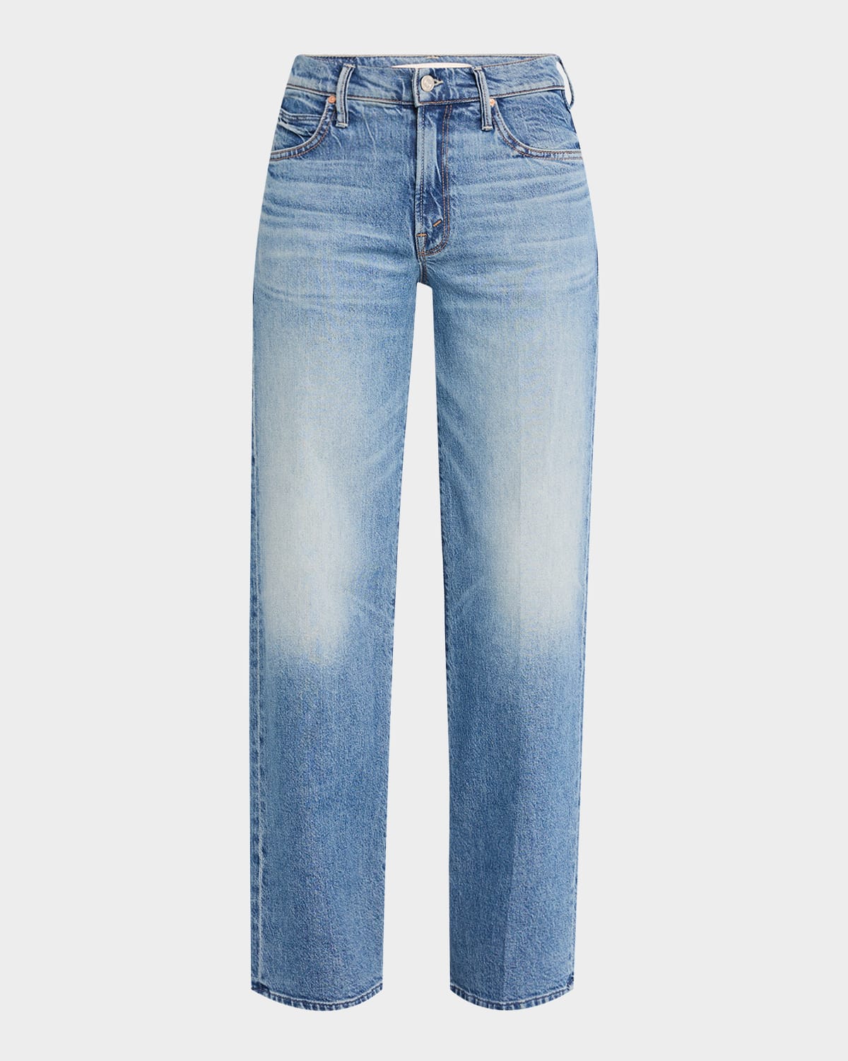 Mother Womens Horsin Around The Lasso Sneak Wide-leg High-rise Stretch-denim Jeans In Im A Winner