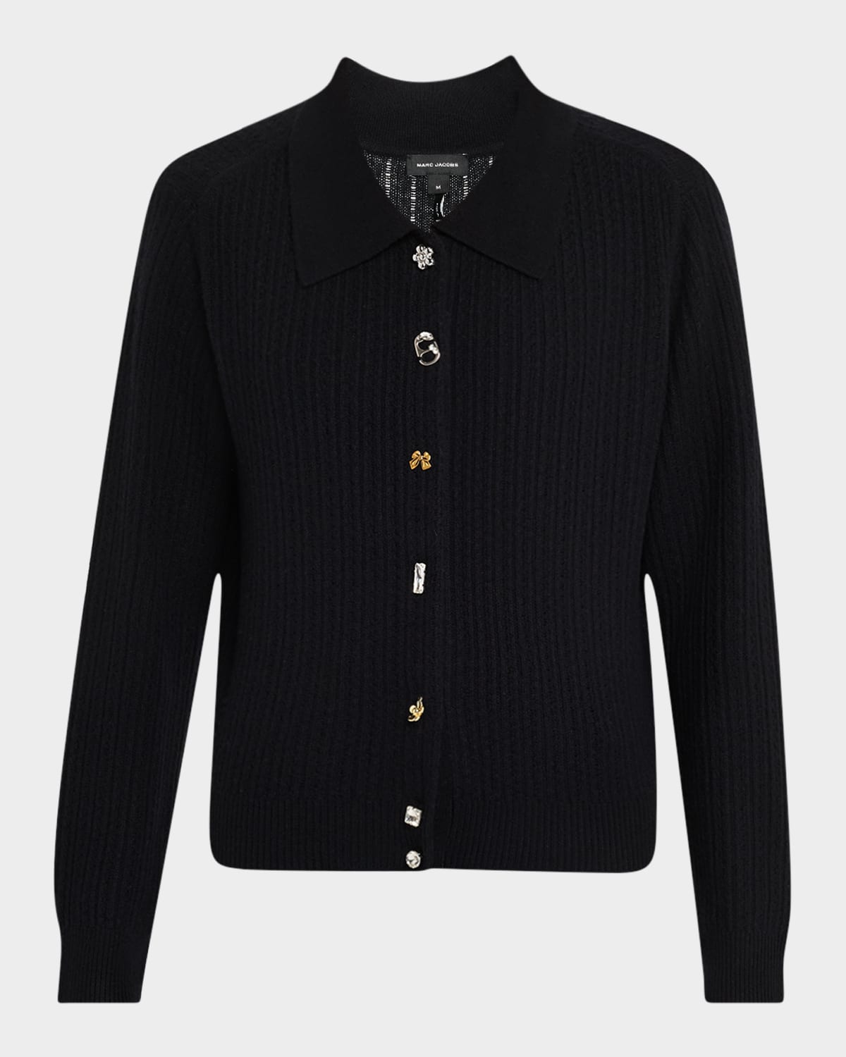Charm Wool-Cashmere Cable Knit Cardigan