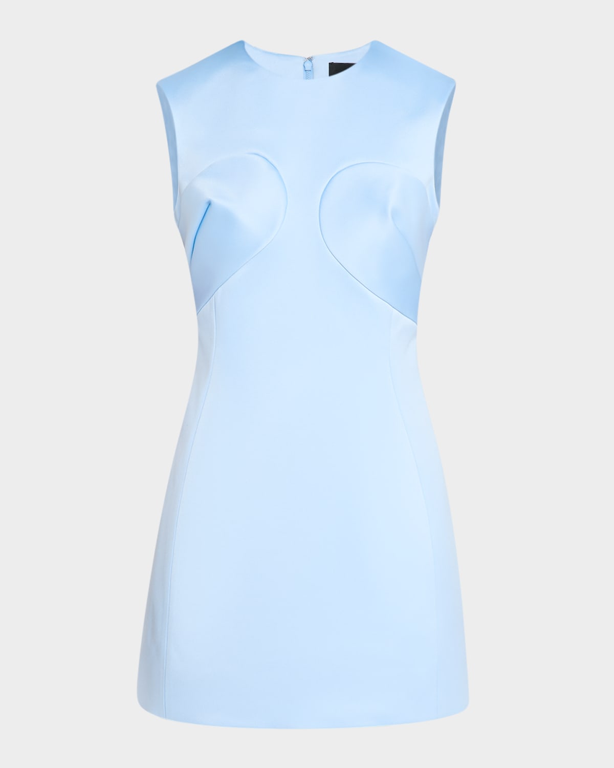 Seamed Up Satin Sleeveless Mini Dress
