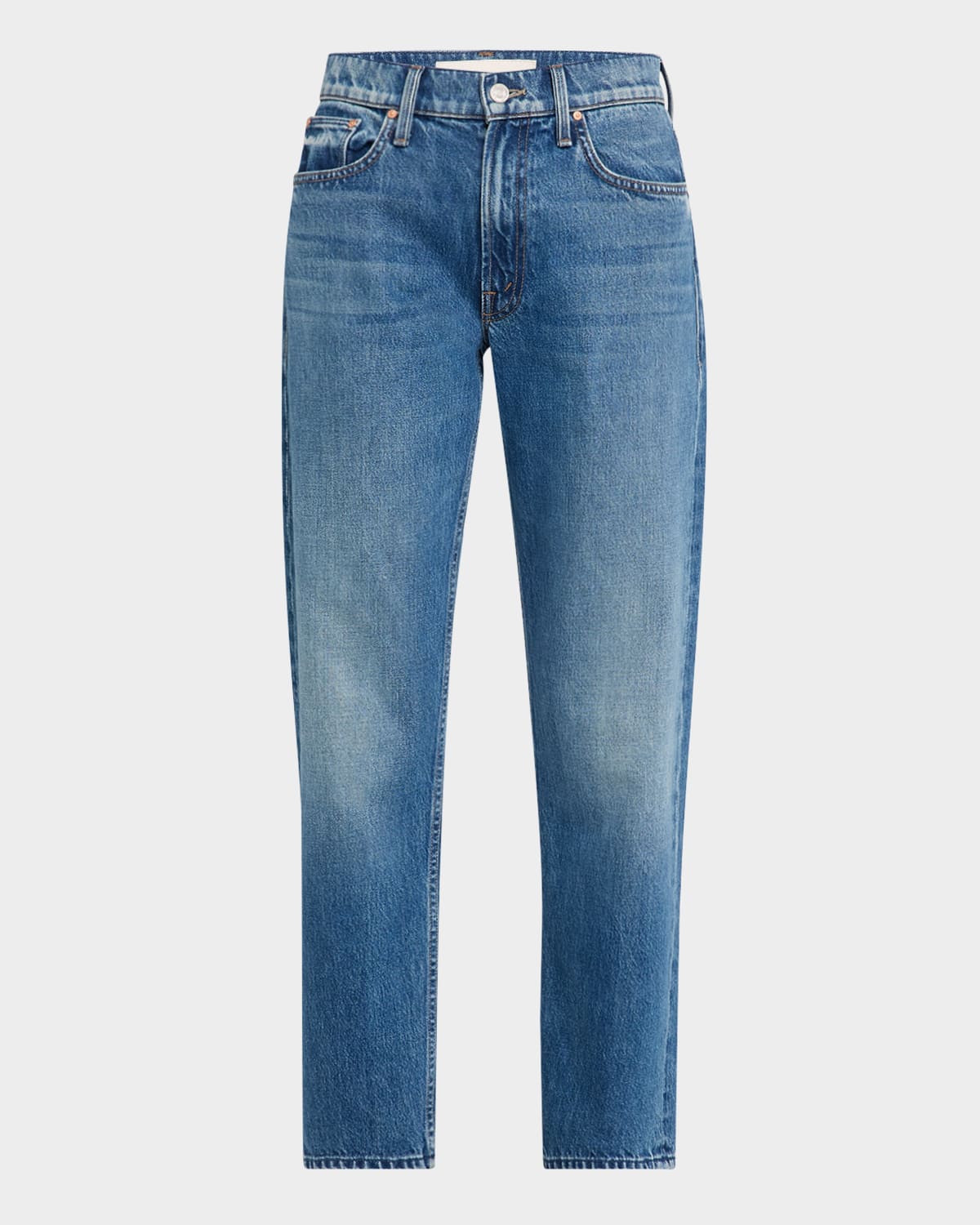 Mother High-waist Hiker Hover Across The Finnish Line Slim Straight Leg Jean In No Shirt No Shoes No Service