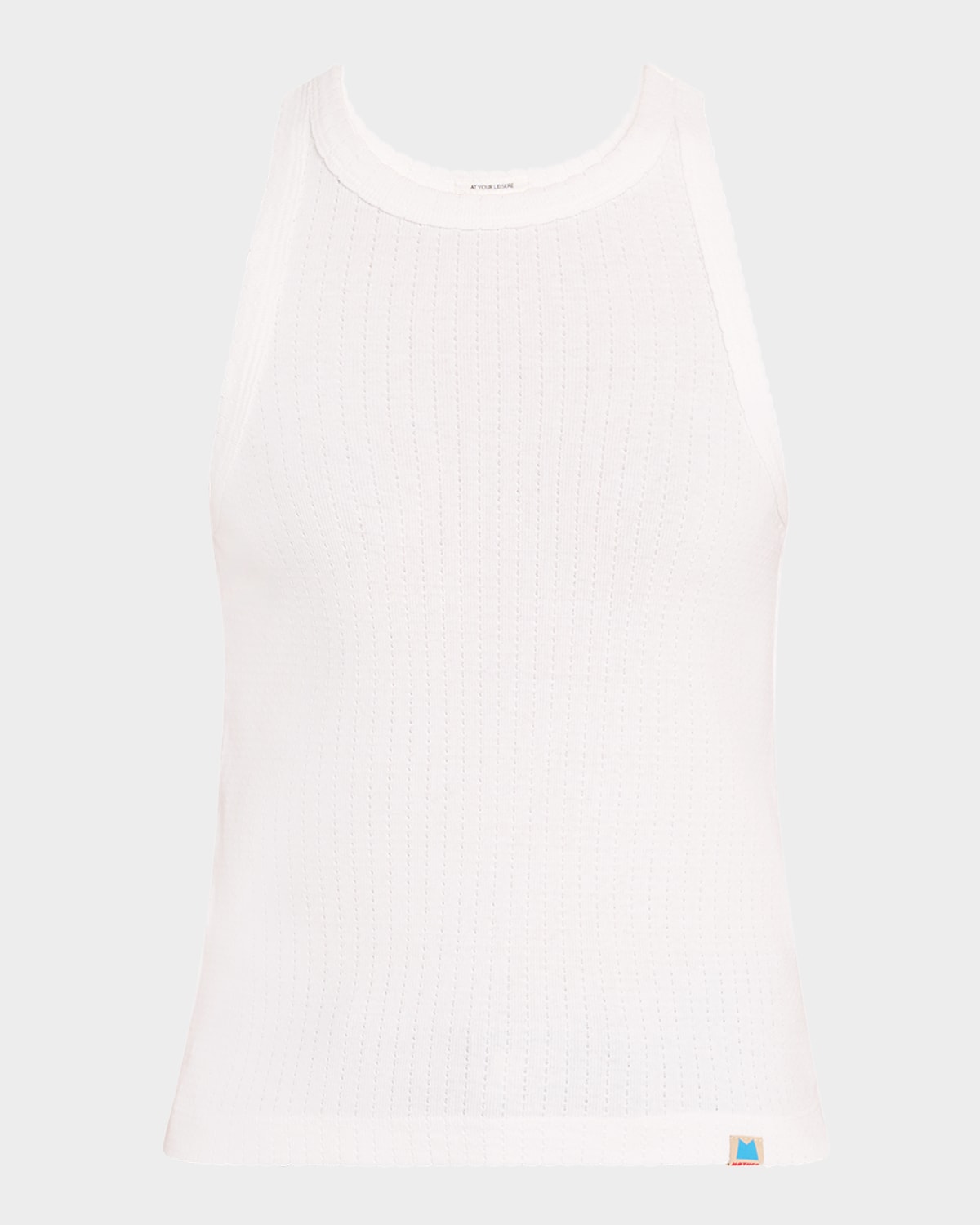 Shop Mother The Chin Up Ribbed Tank In Barberry Trickling In