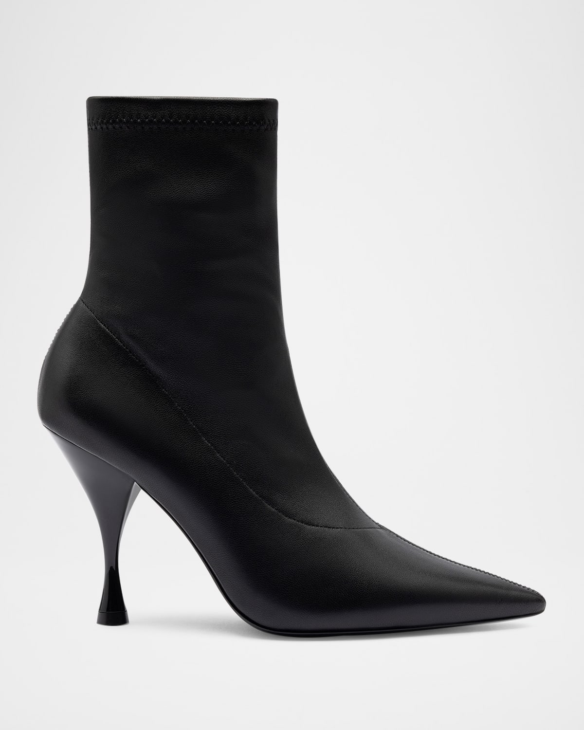 Georgia Stretch Leather Ankle Boots