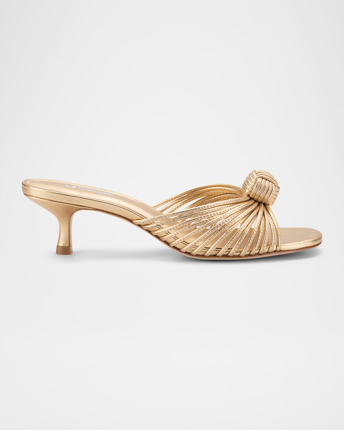 Valerie Metallic Knot Mule Sandals
