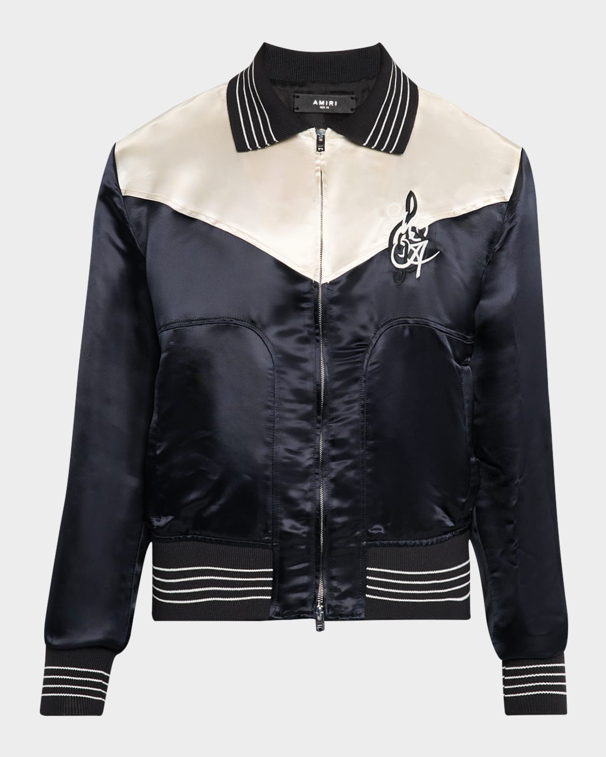 Shop Amiri Men's Ma Music Note Blouson Jacket In Black