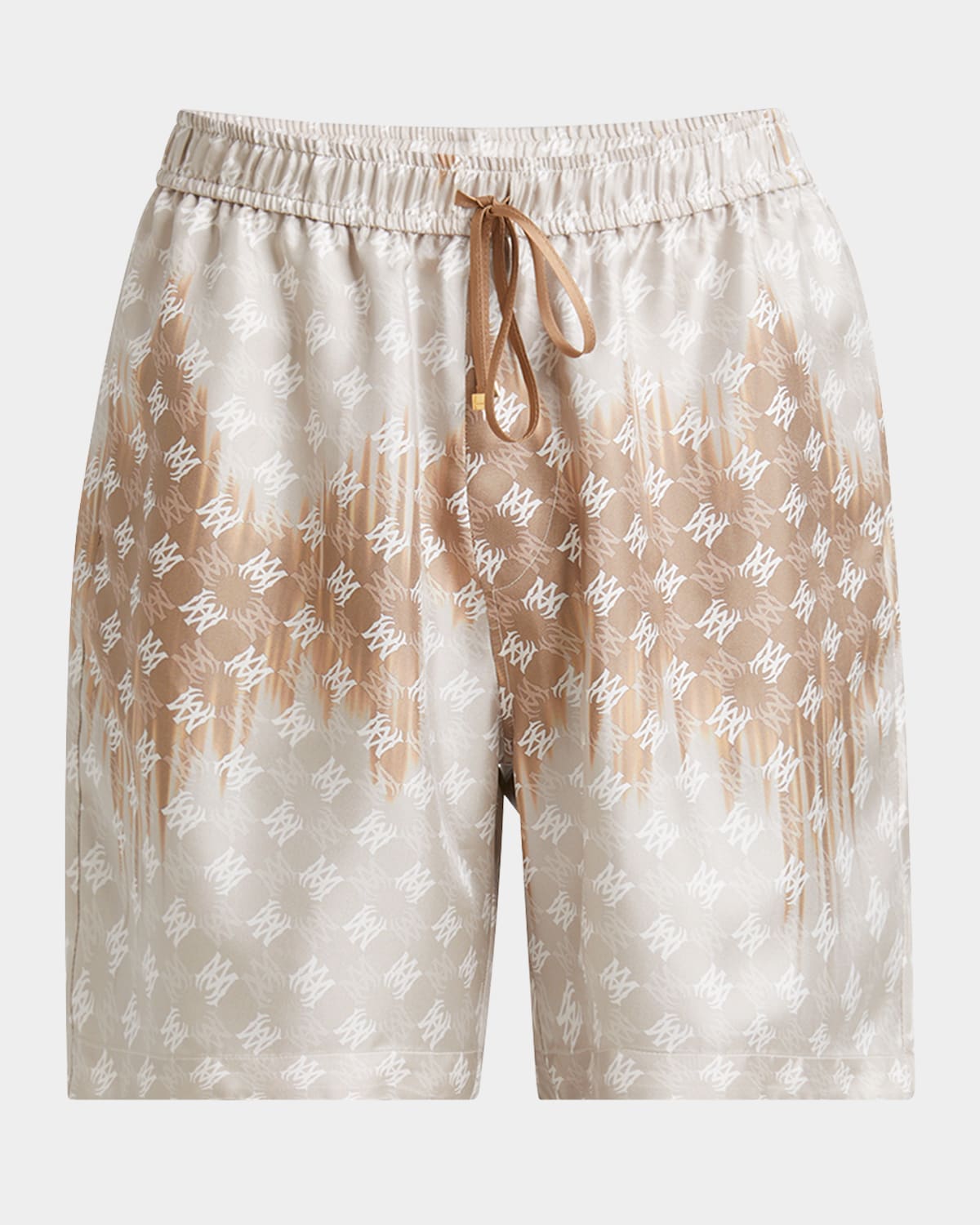 Amiri Monogram Bermuda Shorts In Camel