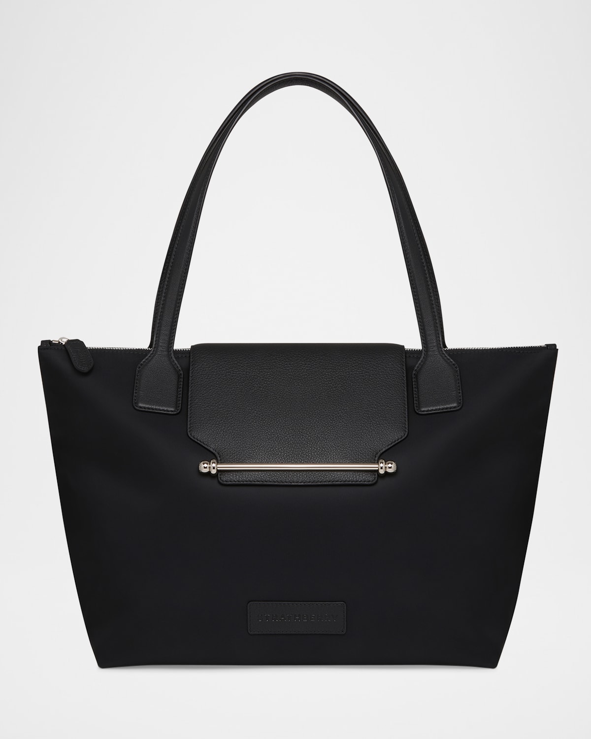 Nylon and Leather Travel Tote Bag