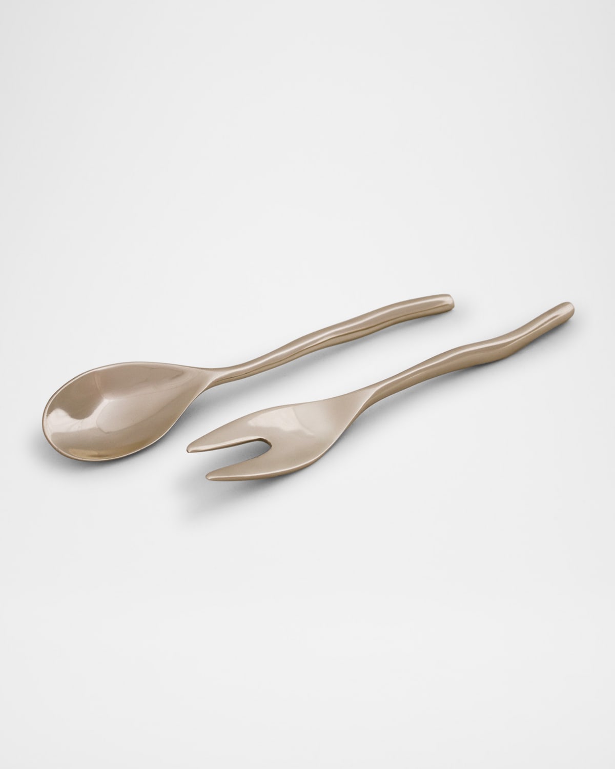 Beatriz Ball Sierra Modern Maia Small Salad Servers In Gold