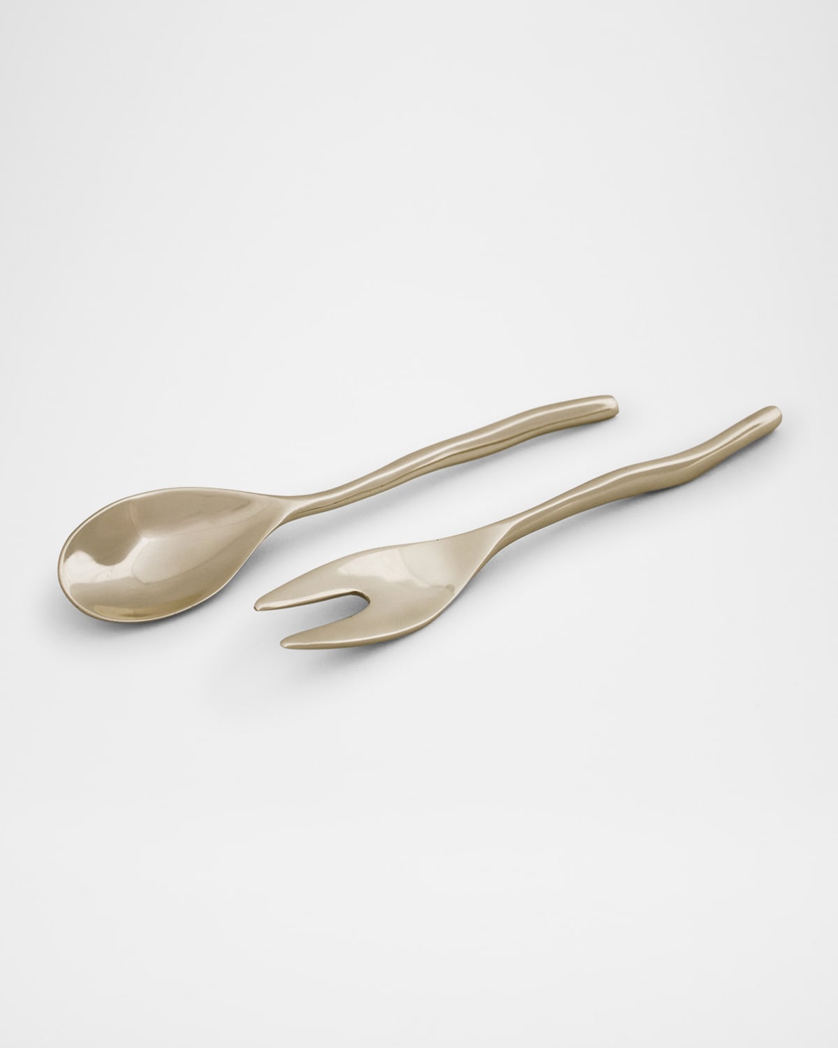 Beatriz Ball Sierra Modern Maia Large Salad Servers In Gold