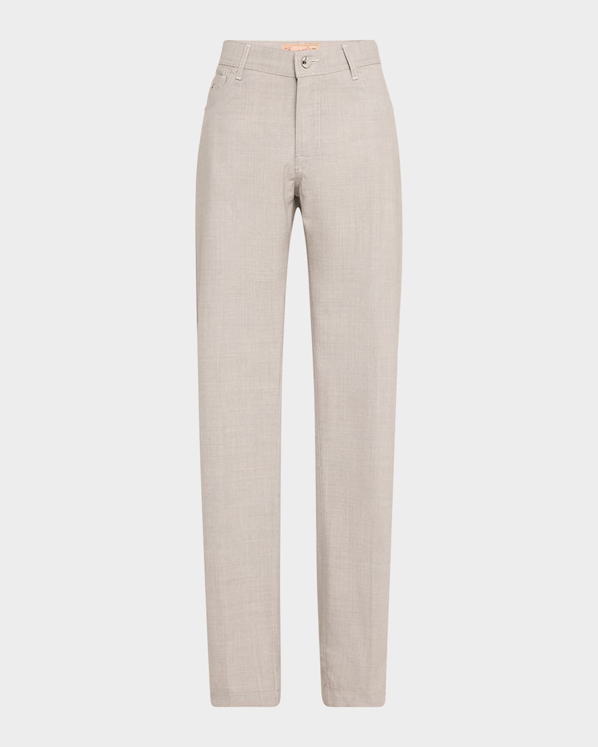 MARCO PESCAROLO MEN'S 130S TROPICAL WOOL 5-POCKET PANTS 