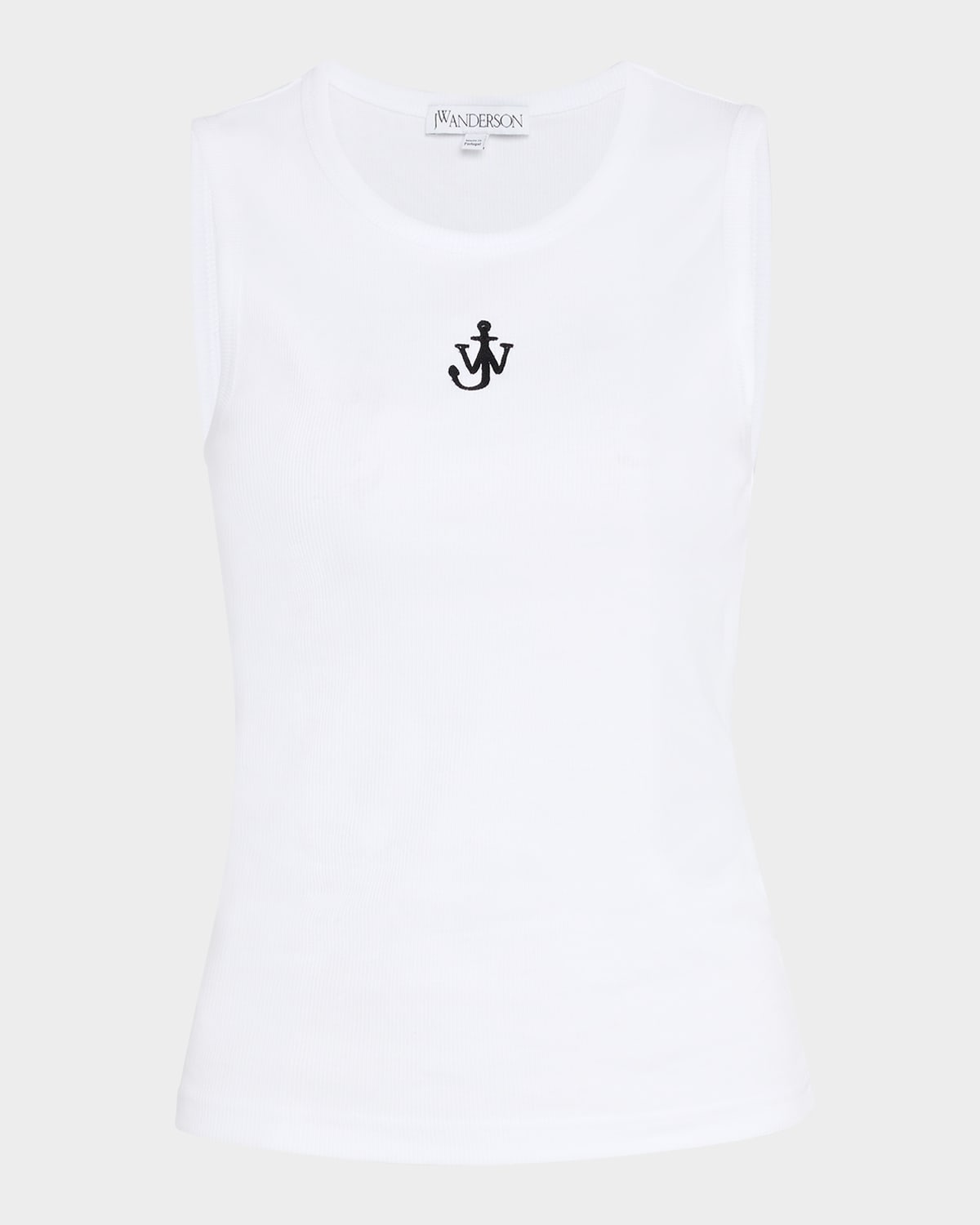 Shop Jw Anderson Anchor Embroidered Tank Top In White
