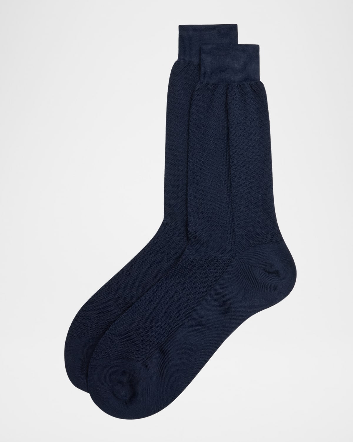 Men's Sea Island Cotton Jacquard Crew Socks
