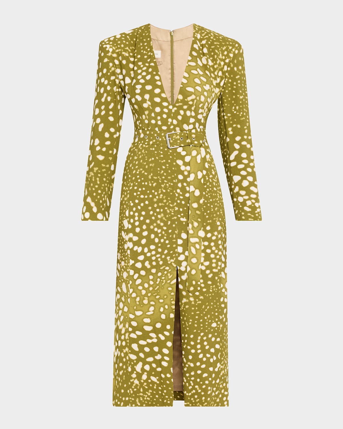 Dohana Spot Print Belted Midi Dress