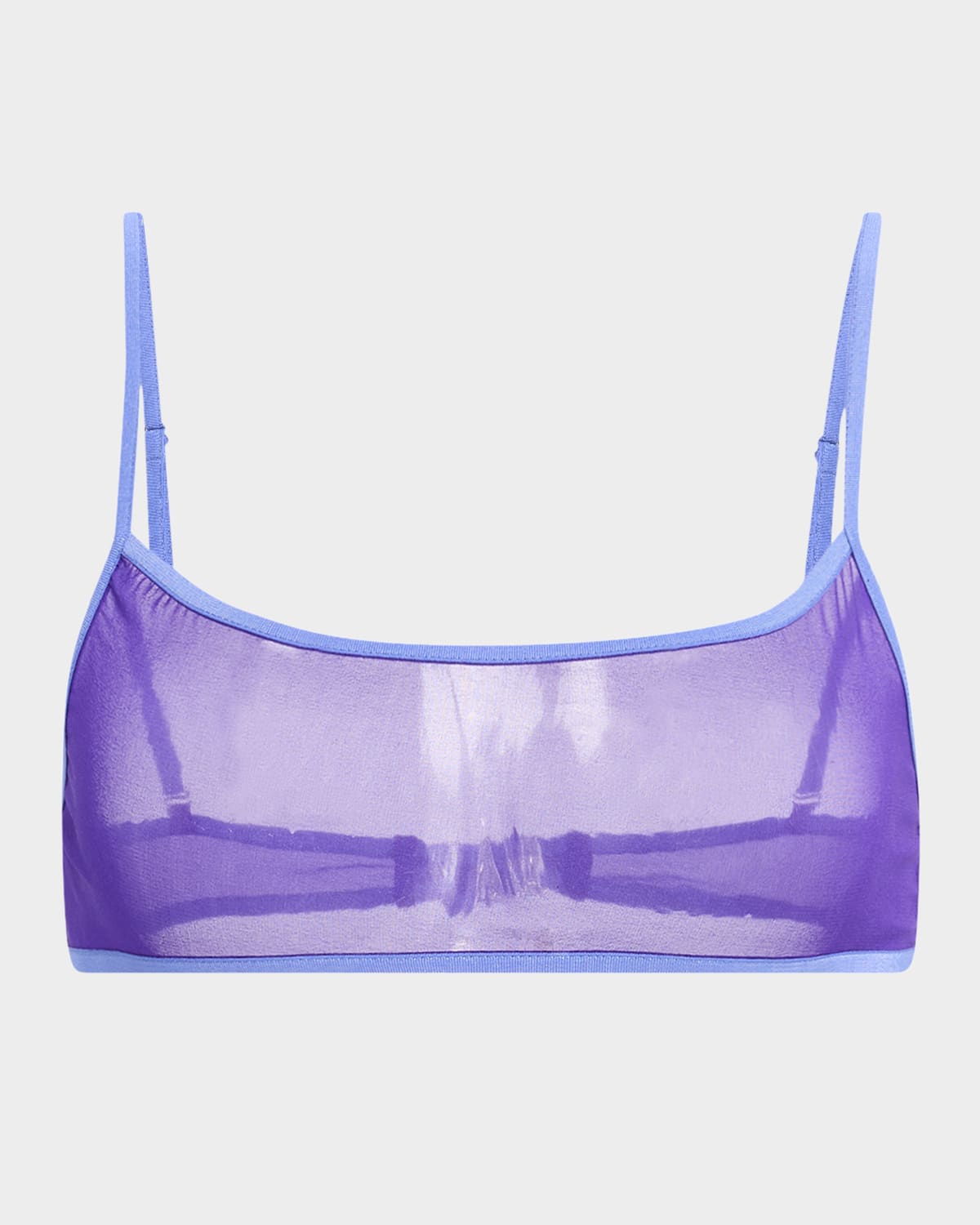 Shop Dries Van Noten Cutie Silk Voile Bra Top In Purple