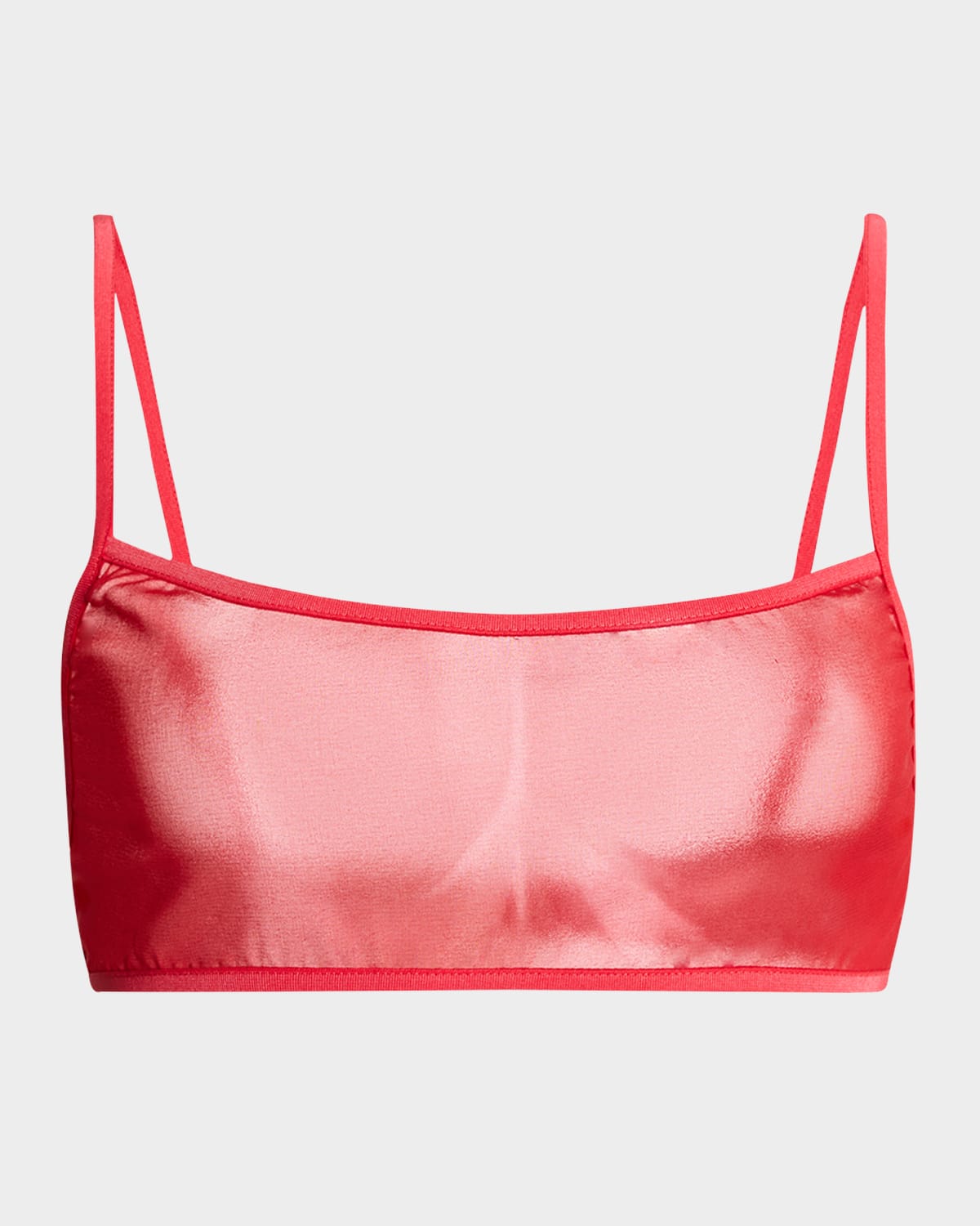 Shop Dries Van Noten Cutie Silk Voile Bra Top In Red