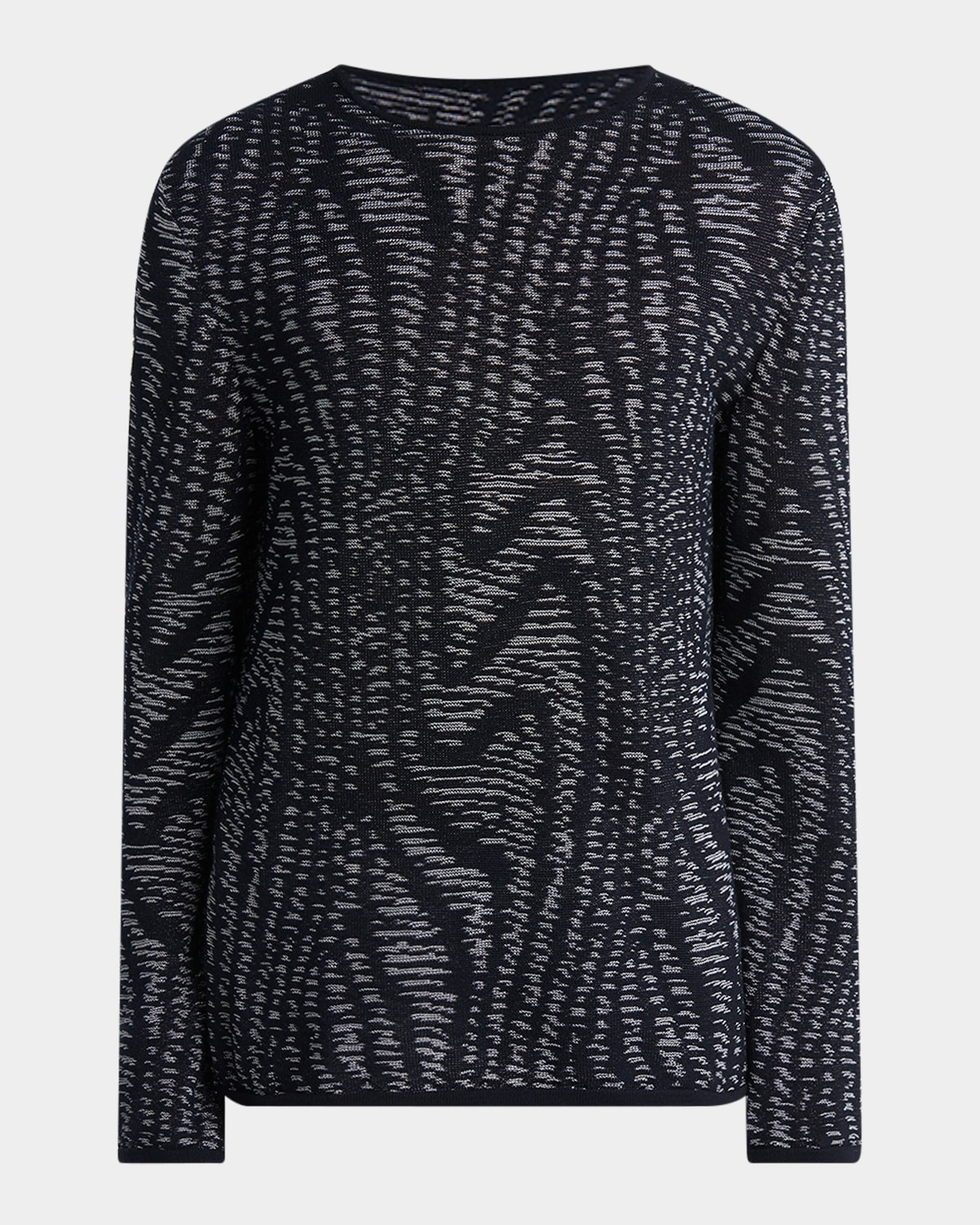 Men's Jacquard Swirl Crewneck Sweater