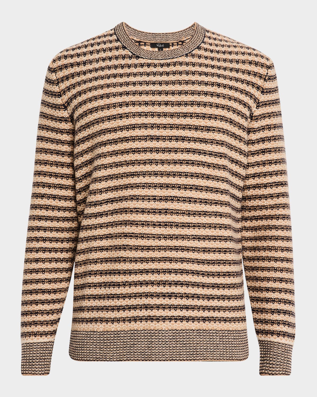 Rails Carrick Crewneck Sweater In Navy Oat Stripe