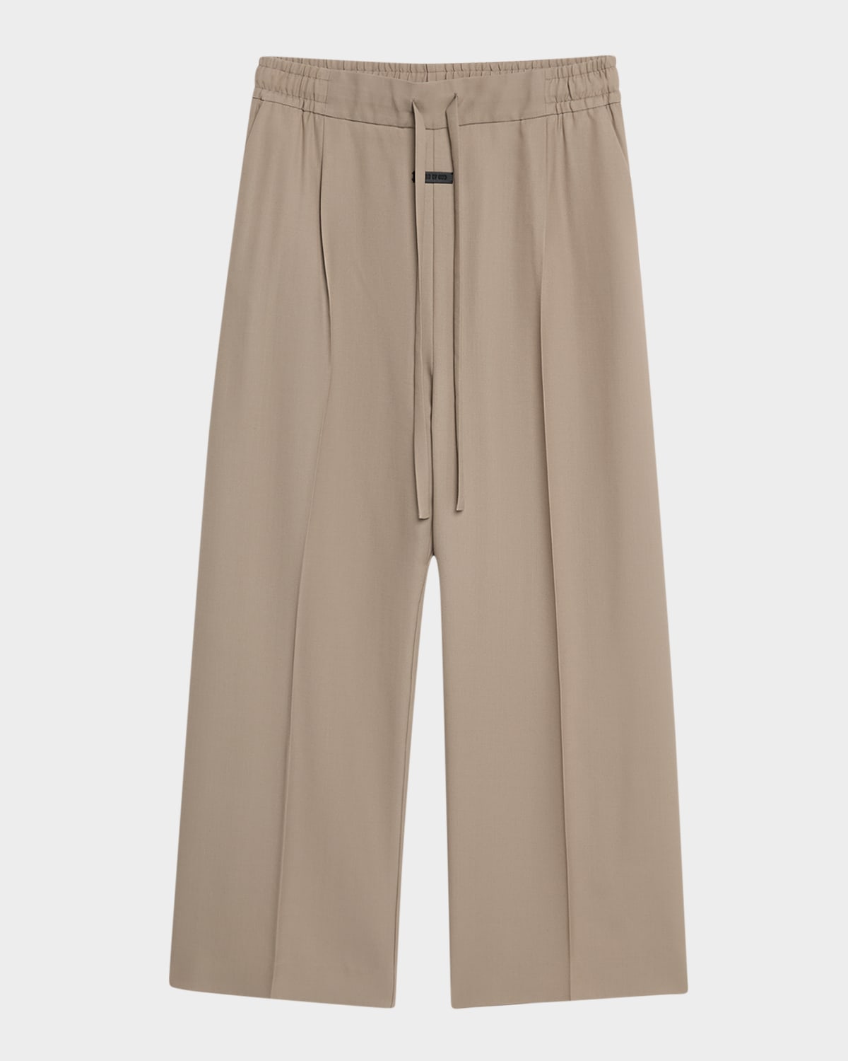 Shop Fear Of God Men's Drawstring Wide-leg Pants In Dusty Beige