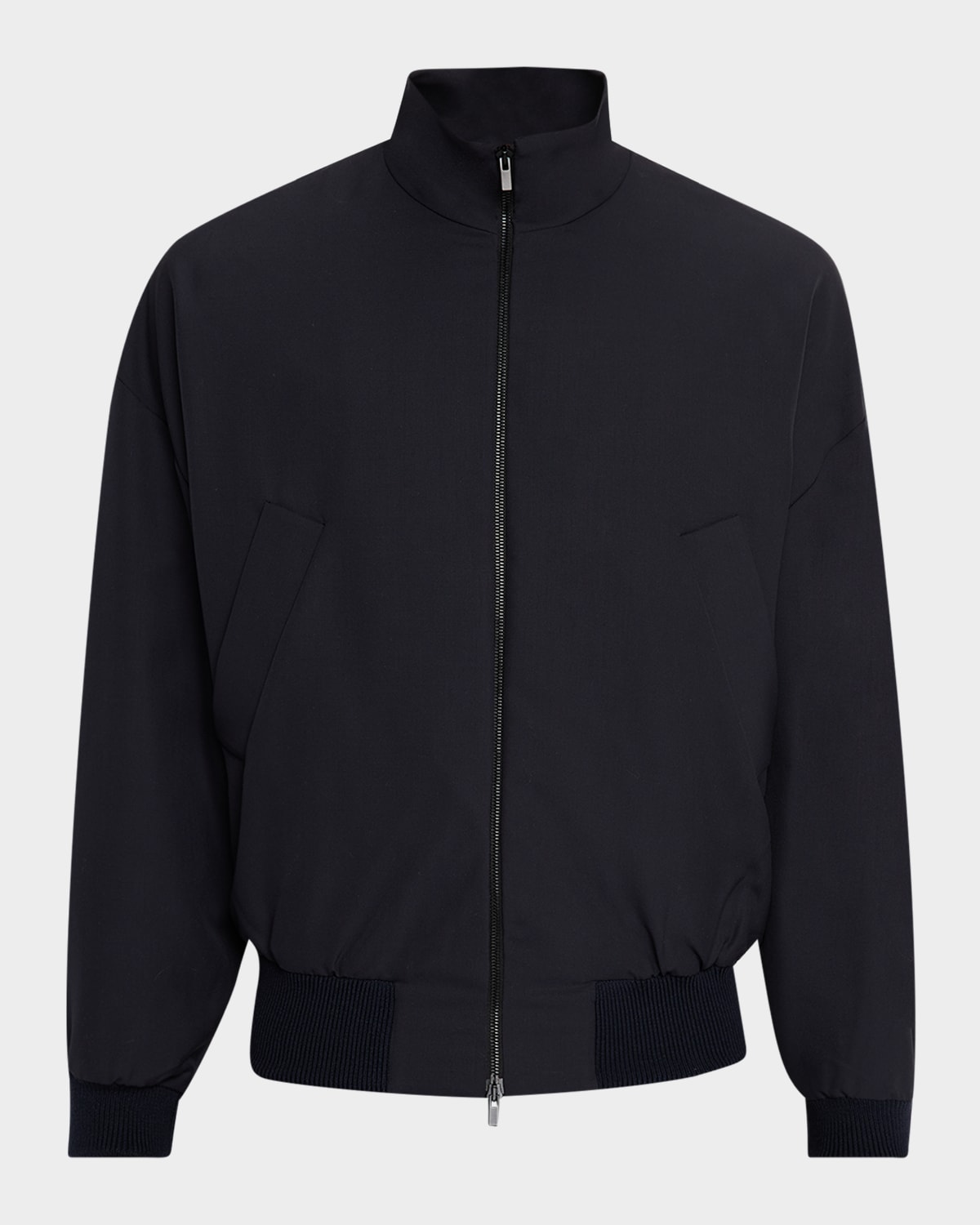 Fear Of God Oversized Cotton-blend Jersey Half-zip Sweatshirt In Black