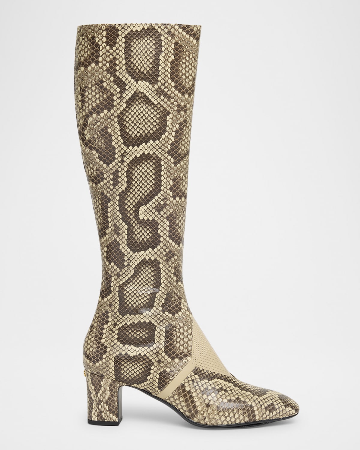 Shop Valentino Equivoque Tall Snake-embossed Boots