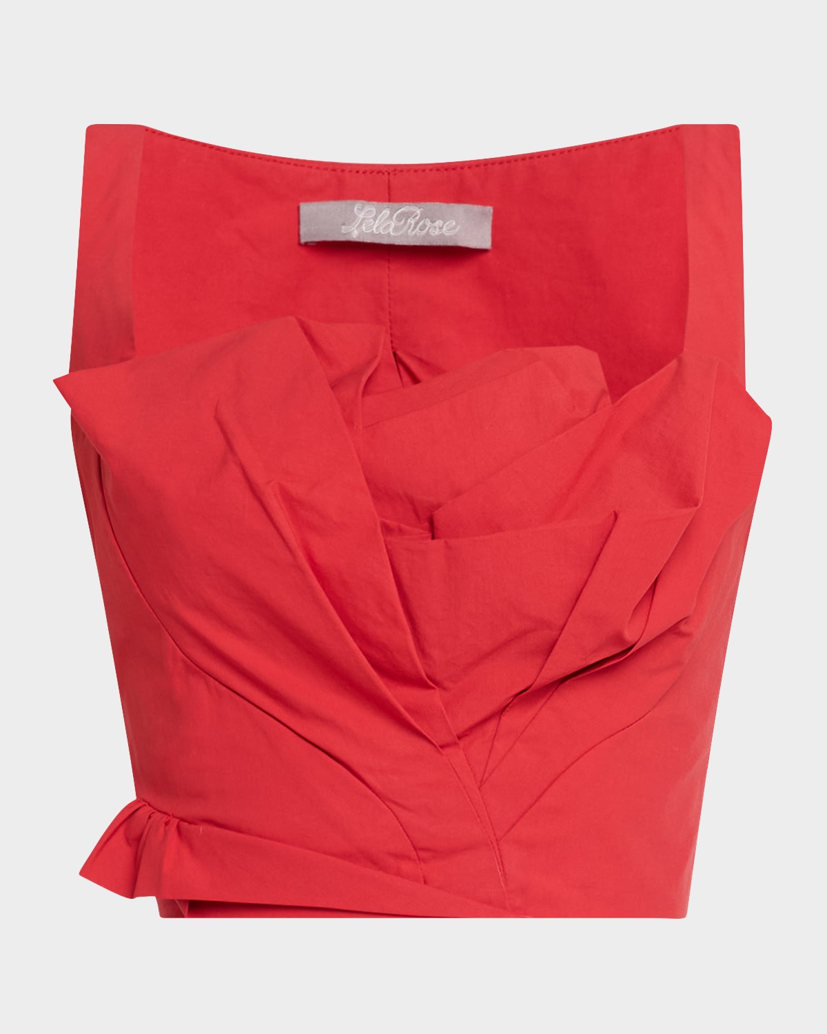 LELA ROSE DRAPED TULIP CROP TANK TOP 