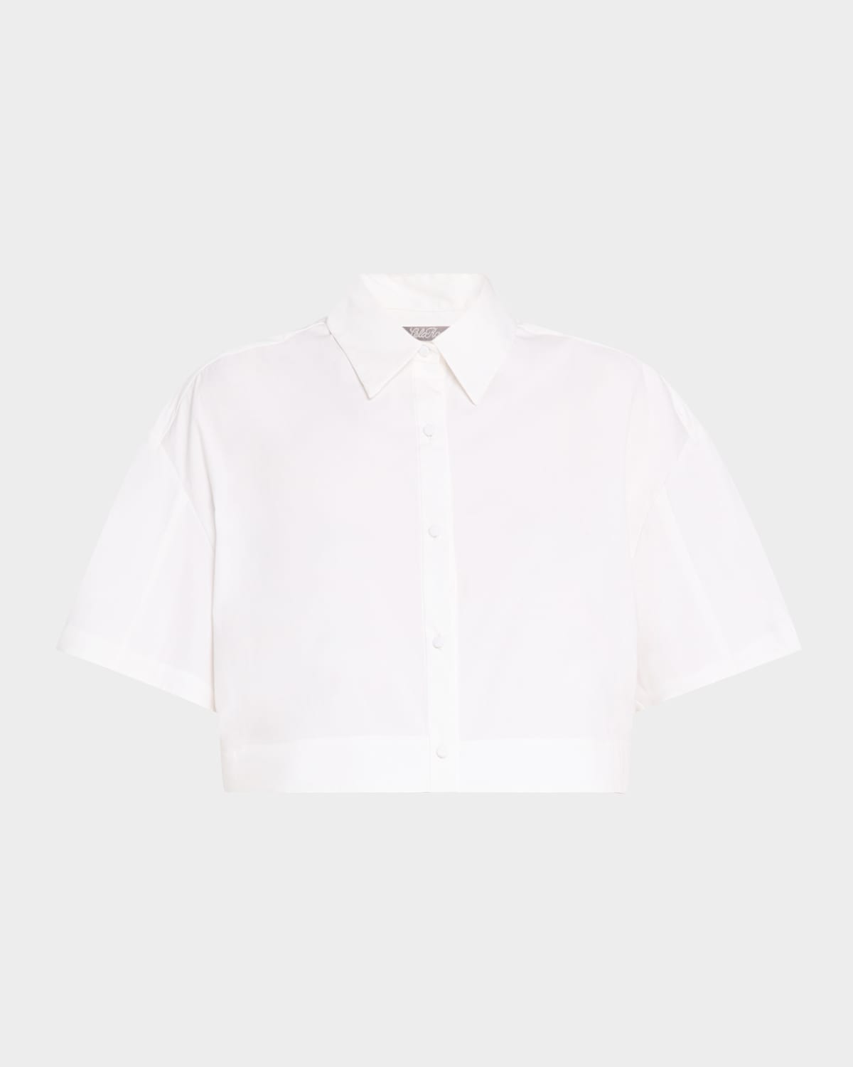 Short-Sleeve Crop Button-Down Shirt