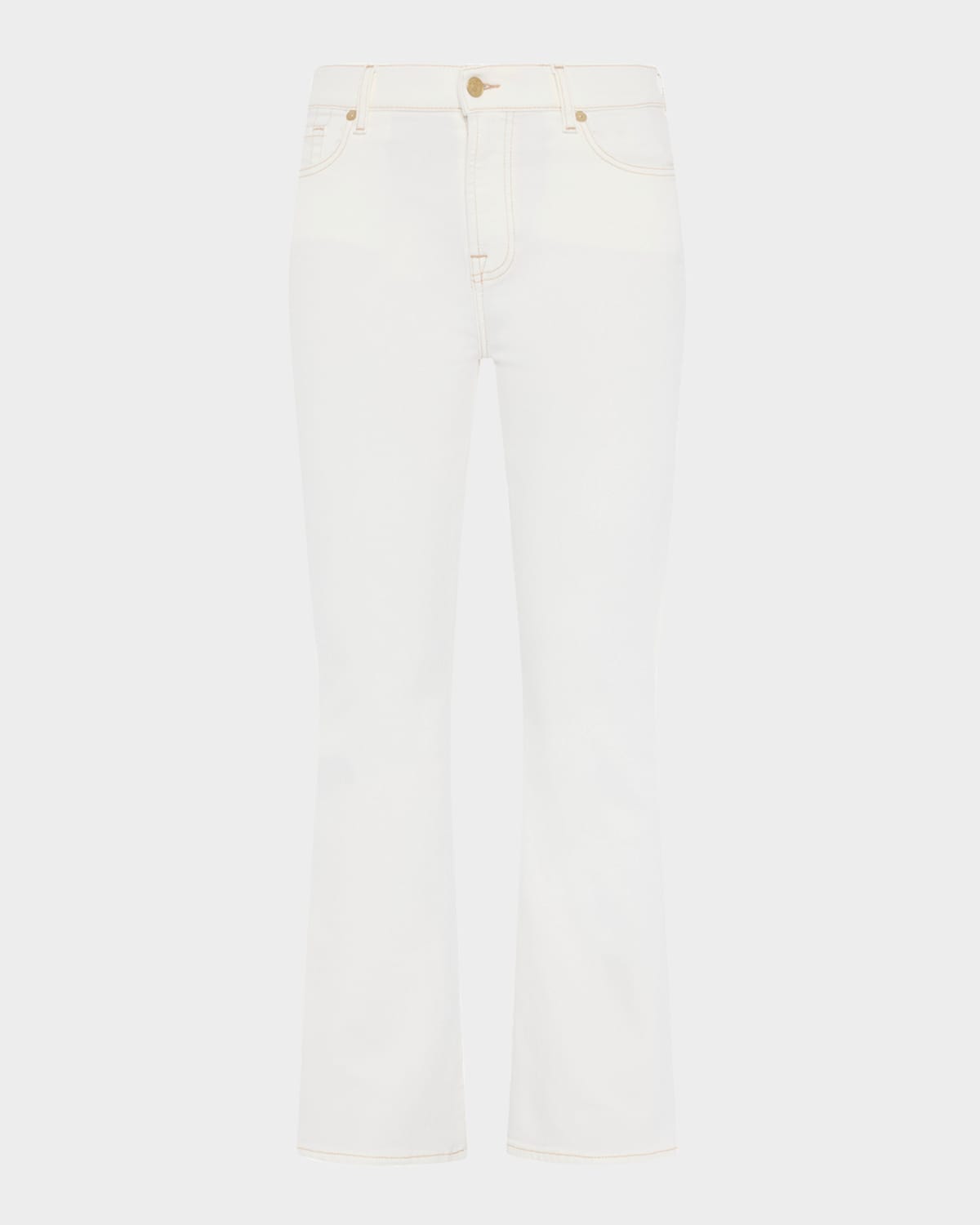 Shop 7 For All Mankind Daisy Ankle Bootcut Jeans In Sugar