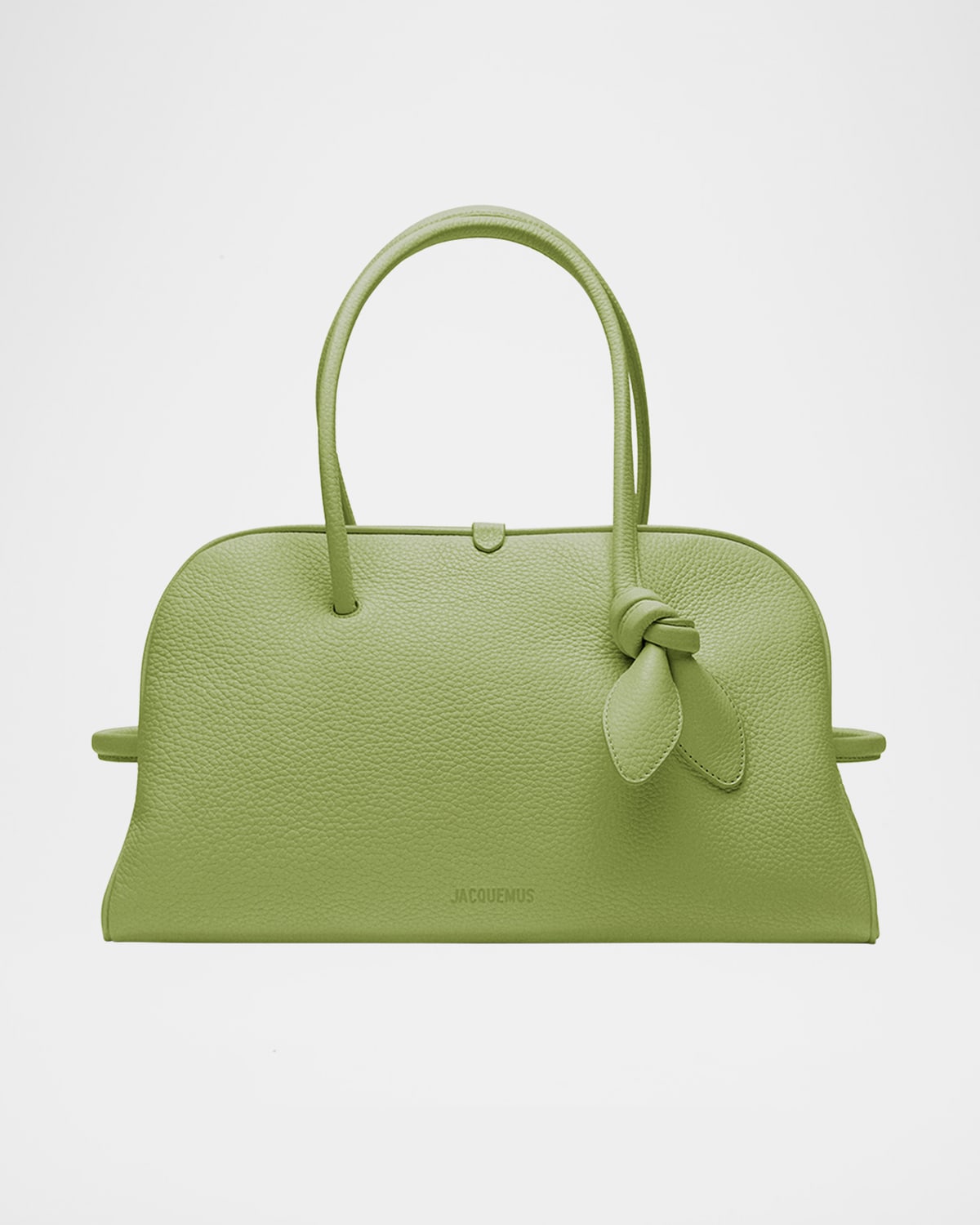 Jacquemus Zipper Opening And Closing Bowling Bag In Green