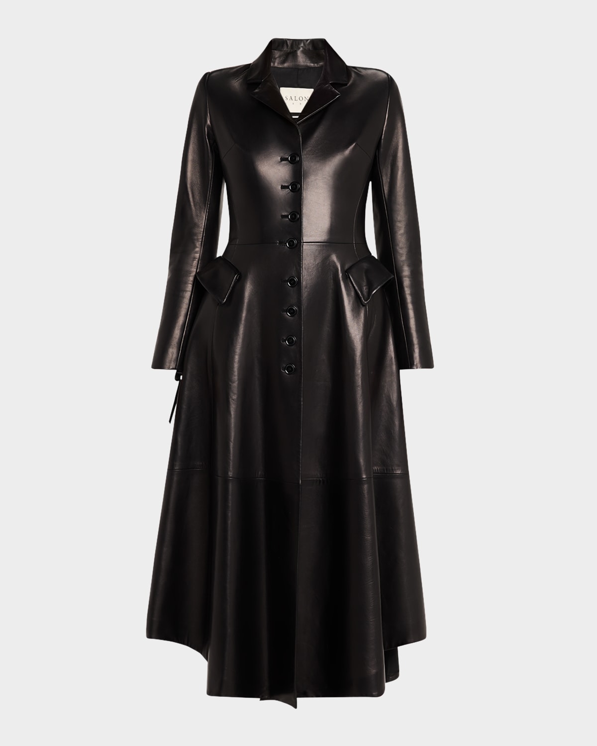 Rossetto Laced Leather Long Coat