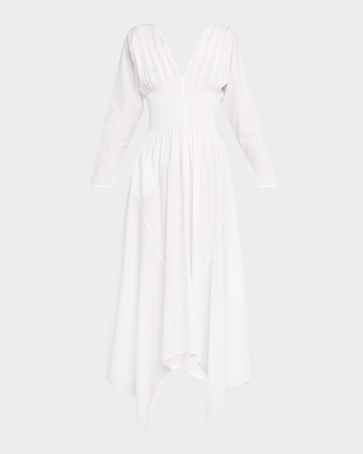 Camicia Shadow Striped Cotton Batiste Maxi Dress