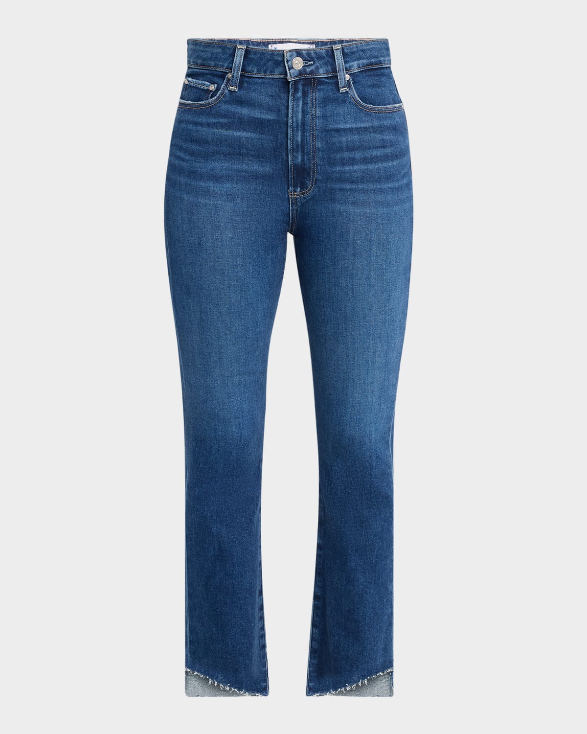 PAIGE CLAUDINE KICK-FLARE JEANS WITH ANGLED HEM 