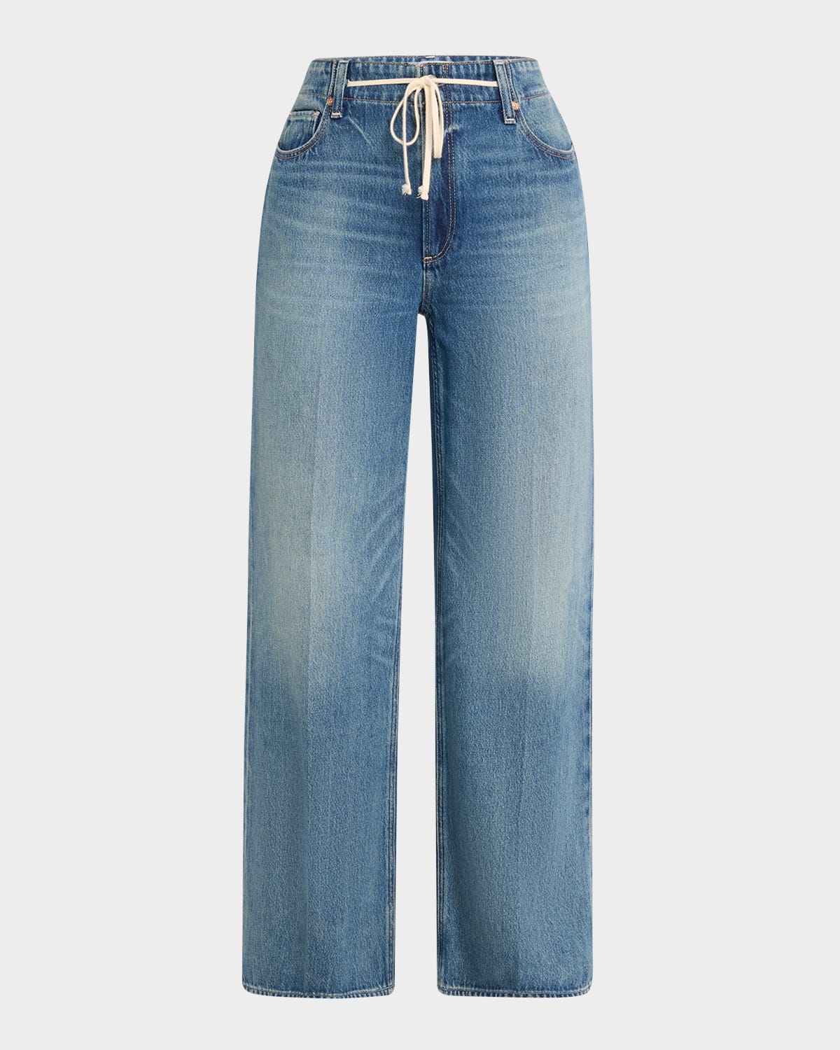 PAIGE ZOEY WIDE-LEG JEANS WITH TIE 